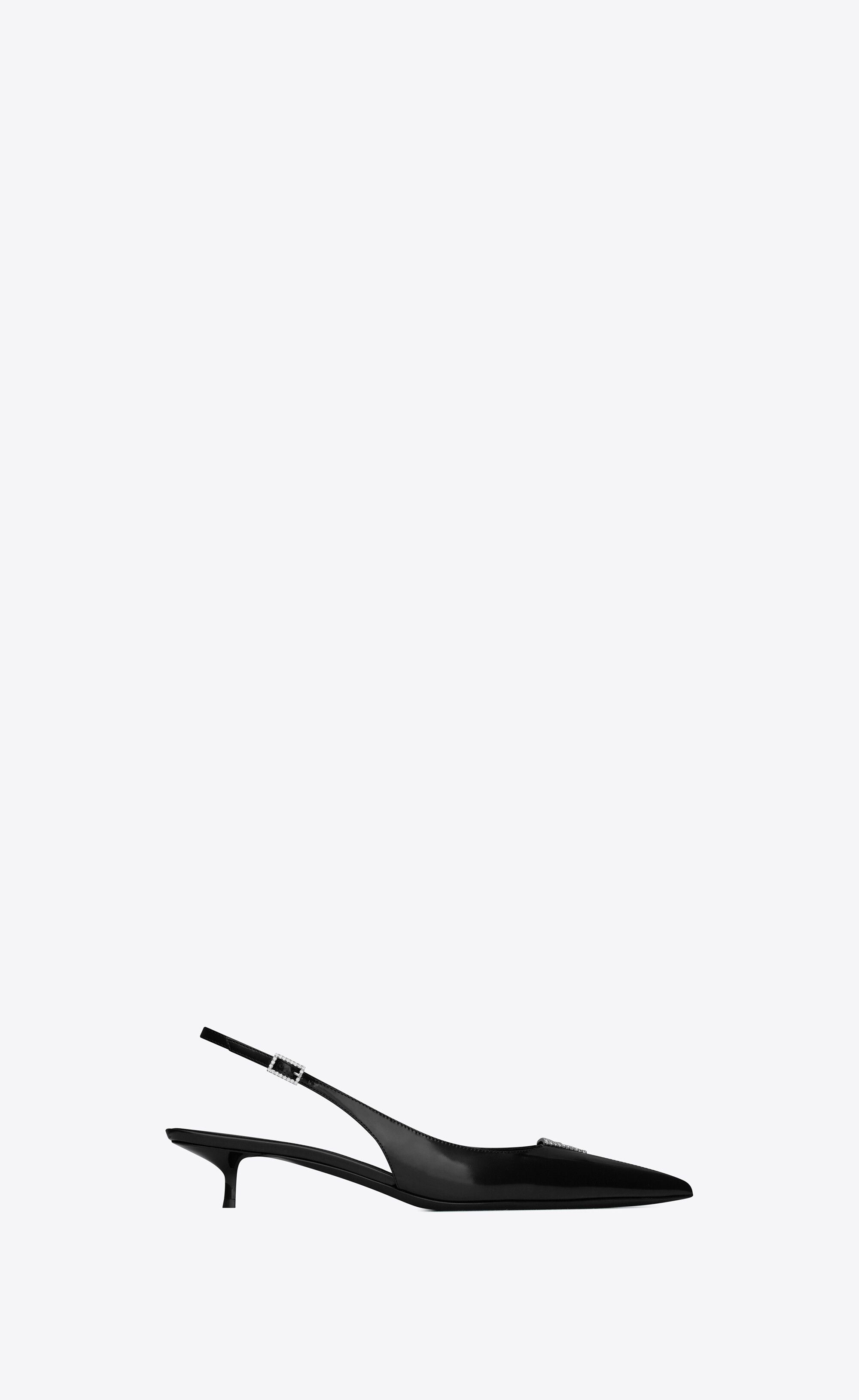 Saint Laurent Paris oc11z1225 755341 Cherish Slingback Pumps in Black Size US 9 / IT 39 - 1 Thumbnail
