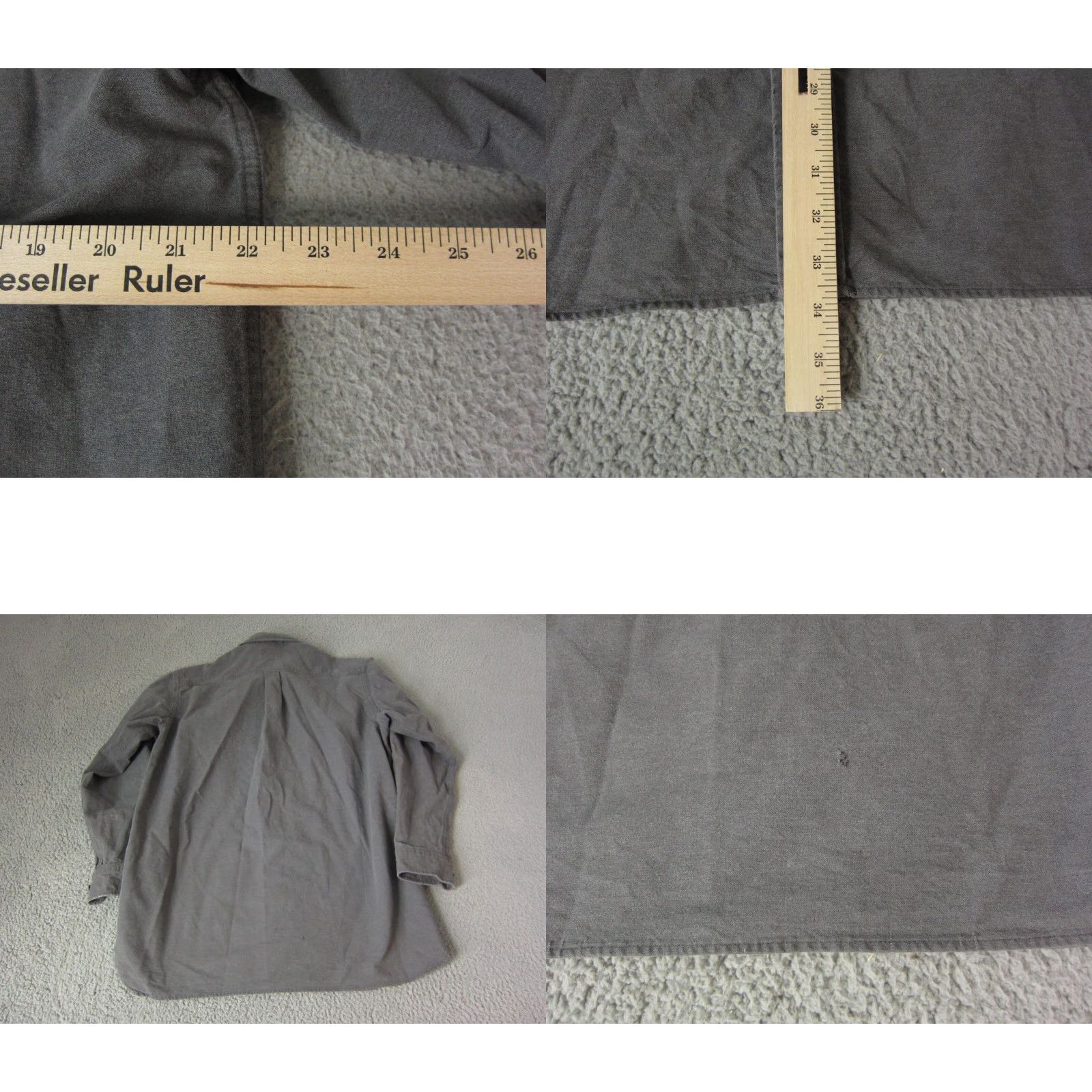 Vintage VINTAGE L.L. Bean Shirt LT Adult Gray Cotton Flannel Chamois Button-Up 90s Mens Tall Big & Tall Size US L / EU 52-54 / 3 - 9 Thumbnail