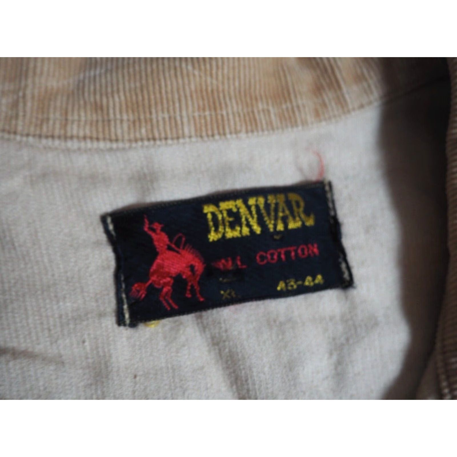 Vintage VTG 60s Denvar Beige Tan Corduroy Western Cowboy Pocket Button Shirt Mens L EUC Shirt Western Mens L Beige 1960s Rockabilly Corduroy Denvar Size US L / EU 52-54 / 3 - 5 Thumbnail