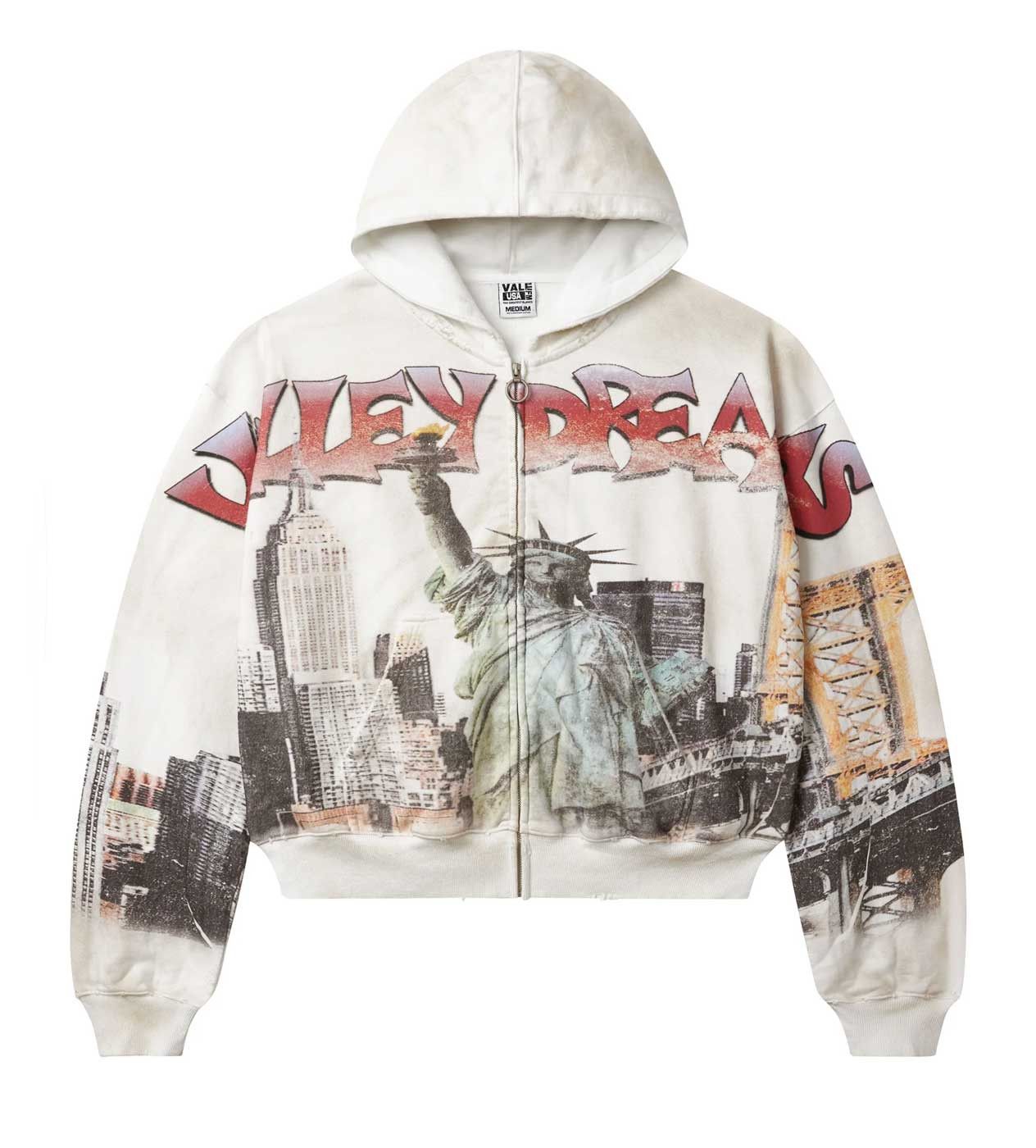 Forever NYC Zip Up Hoodie White
