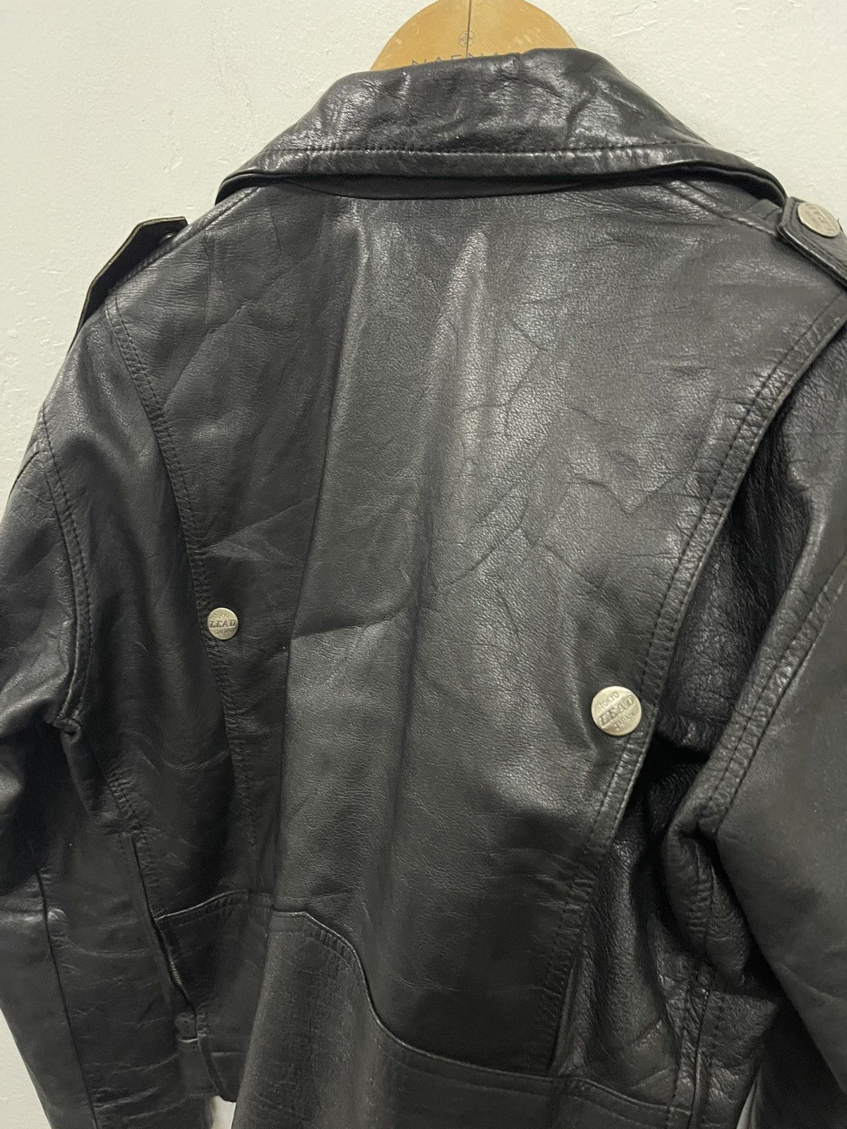 Japanese Brand × Vintage LEAD TOKYO JAPAN SPECIALWEAR DOUBLE COLLAR LEATHER JACKET Size M / US 6-8 / IT 42-44 - 5 Thumbnail