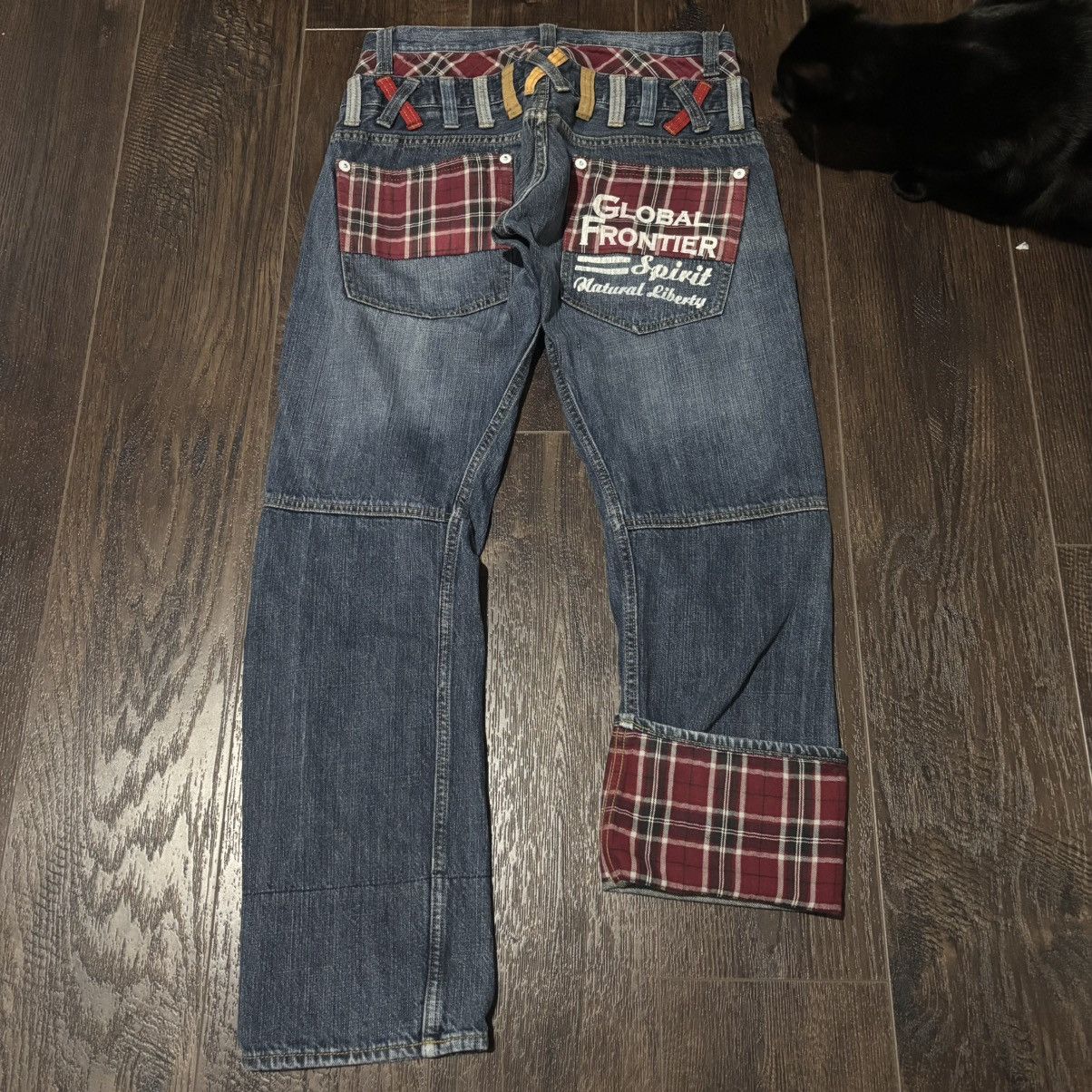 Japanese Brand Japanese Archive Double Waisted Plaid Denim Size US 32 / EU 48 - 1 Thumbnail