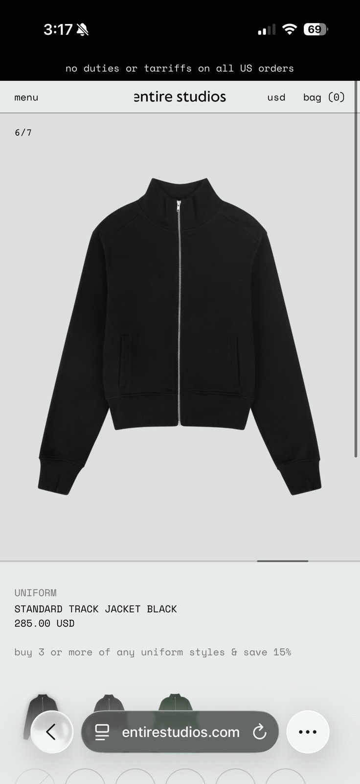 Entire Studios Zip Track Jacket Size US M / EU 48-50 / 2 - 4 Thumbnail