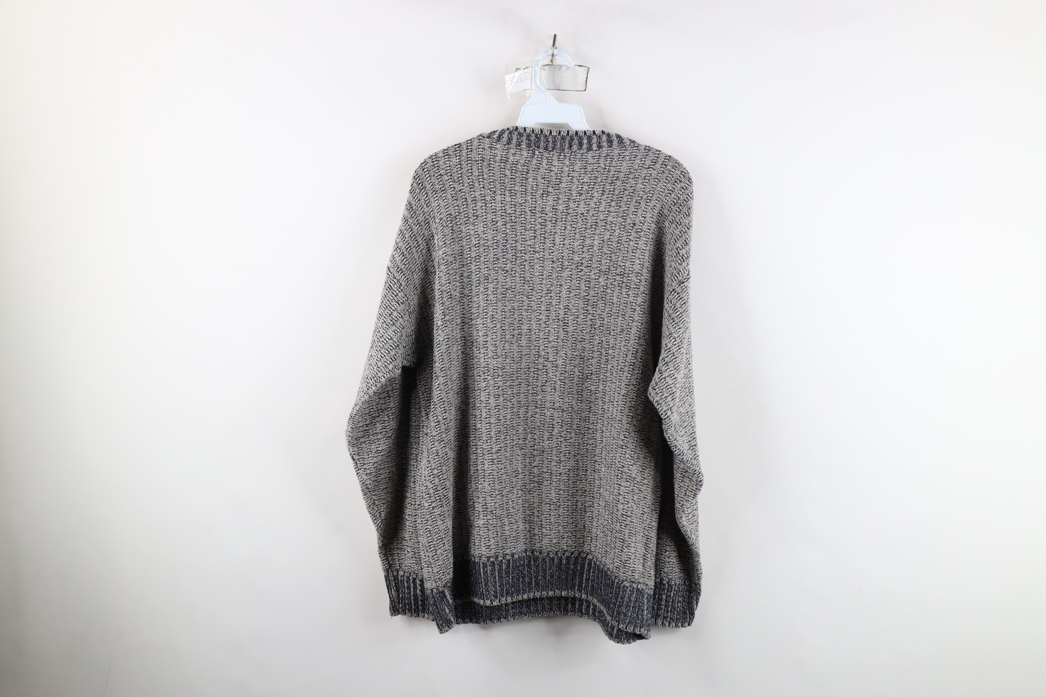 Vintage Vintage 90s Streetwear Chunky Ribbed Knit V-Neck Sweater USA Size US M / EU 48-50 / 2 - 8 Thumbnail
