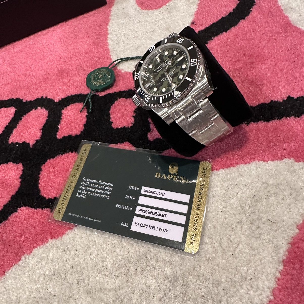 Bape 1ST CAMO TYPE 1 BAPEX® M BAPE GREEN SILVER Size ONE SIZE - 9 Thumbnail
