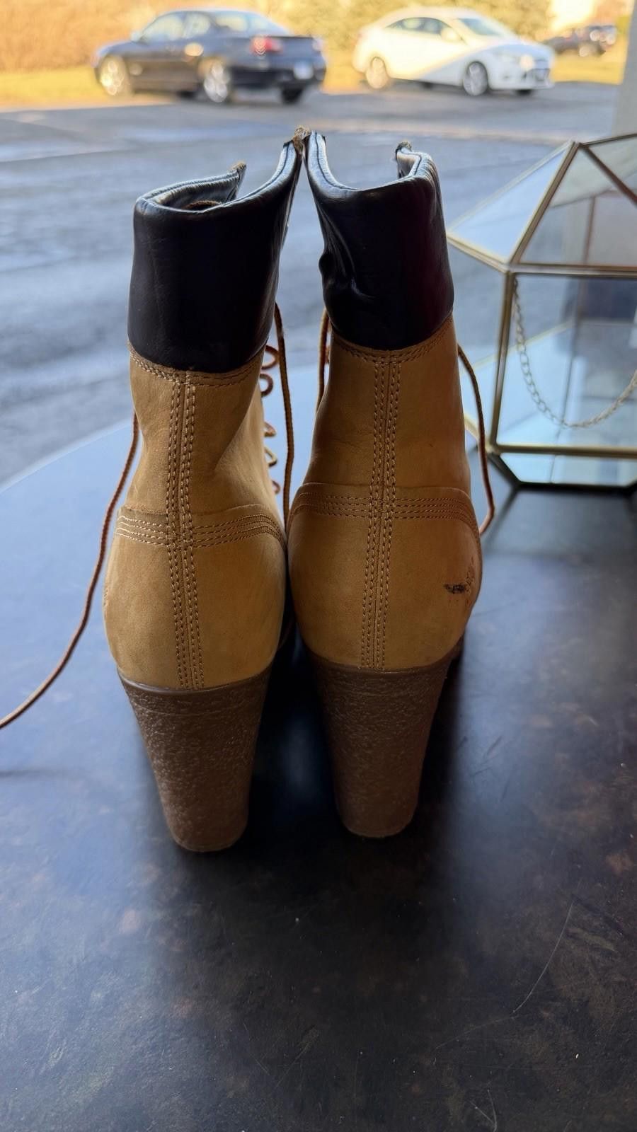 Timberland Timberland Women’s Nubuck Lace Up Heeled Boots US 9 EU 40 Size US 9 / IT 39 - 3 Thumbnail