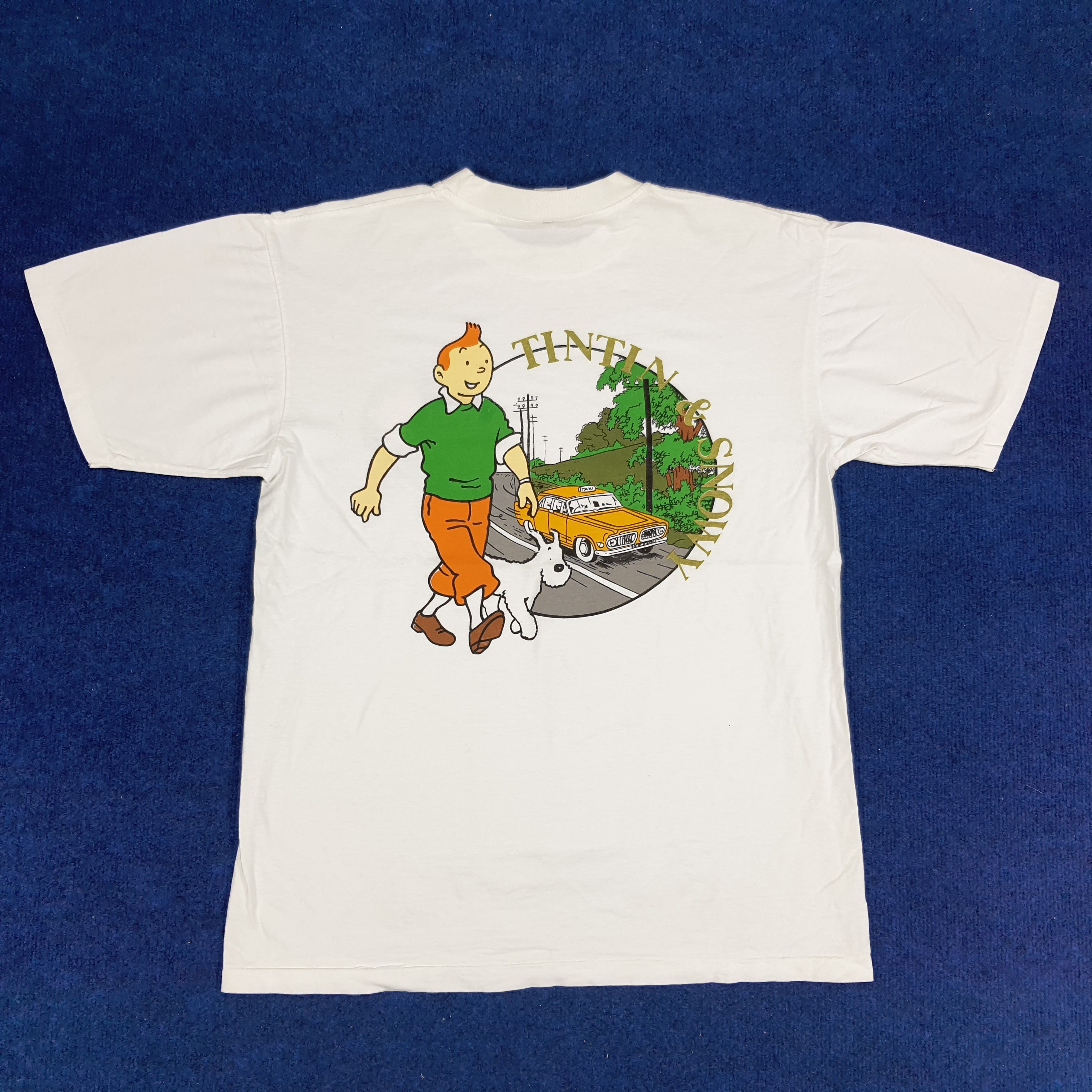 Cartoon Network × Vintage Vintage The Adventure Of TinTin & Snowy 90s Cartoon Tshirt Size US L / EU 52-54 / 3 - 1 Thumbnail
