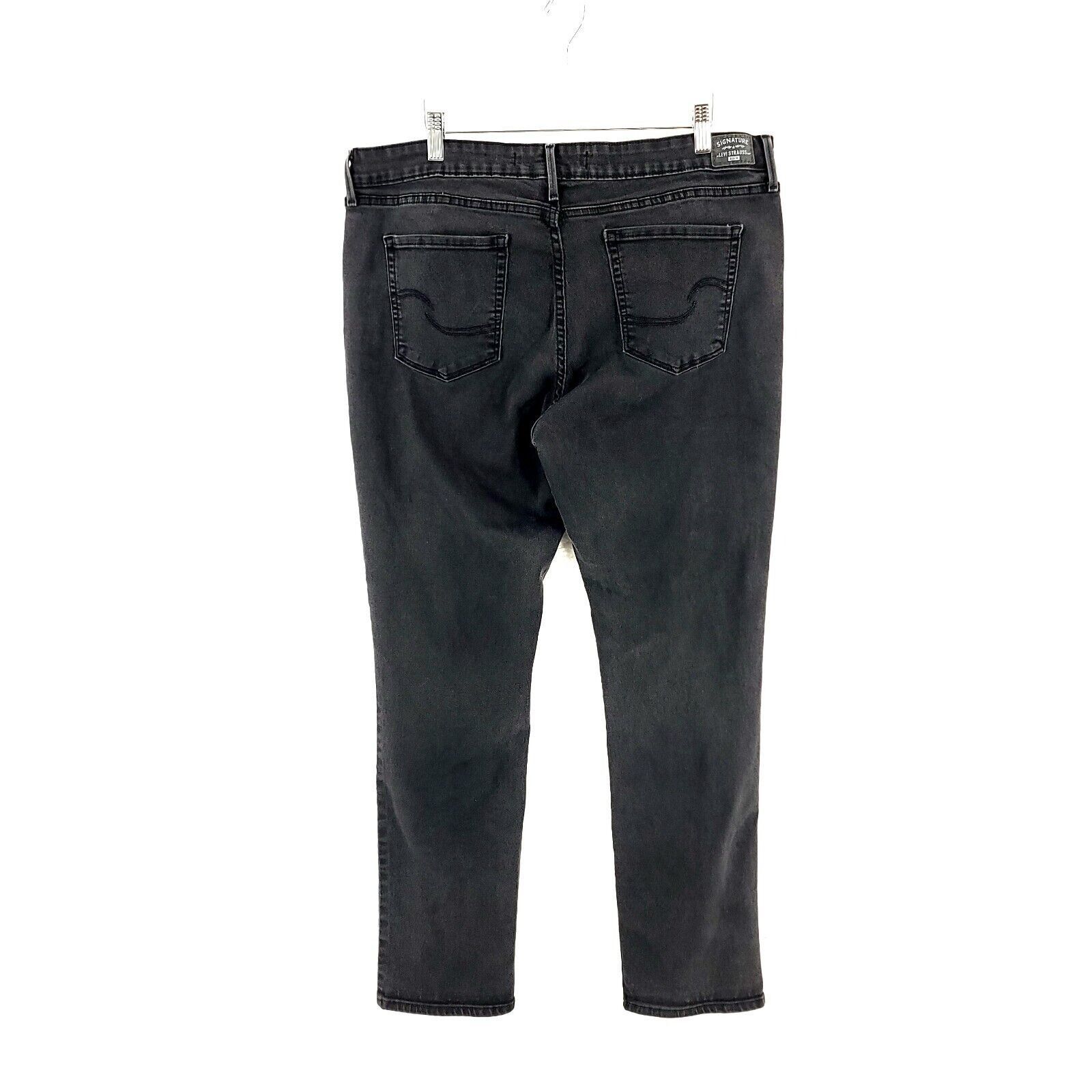 Levi's Levi's Signature Black Totally Shaping Straight Denim Women' Size 36" / US 14 / IT 50 - 3 Thumbnail