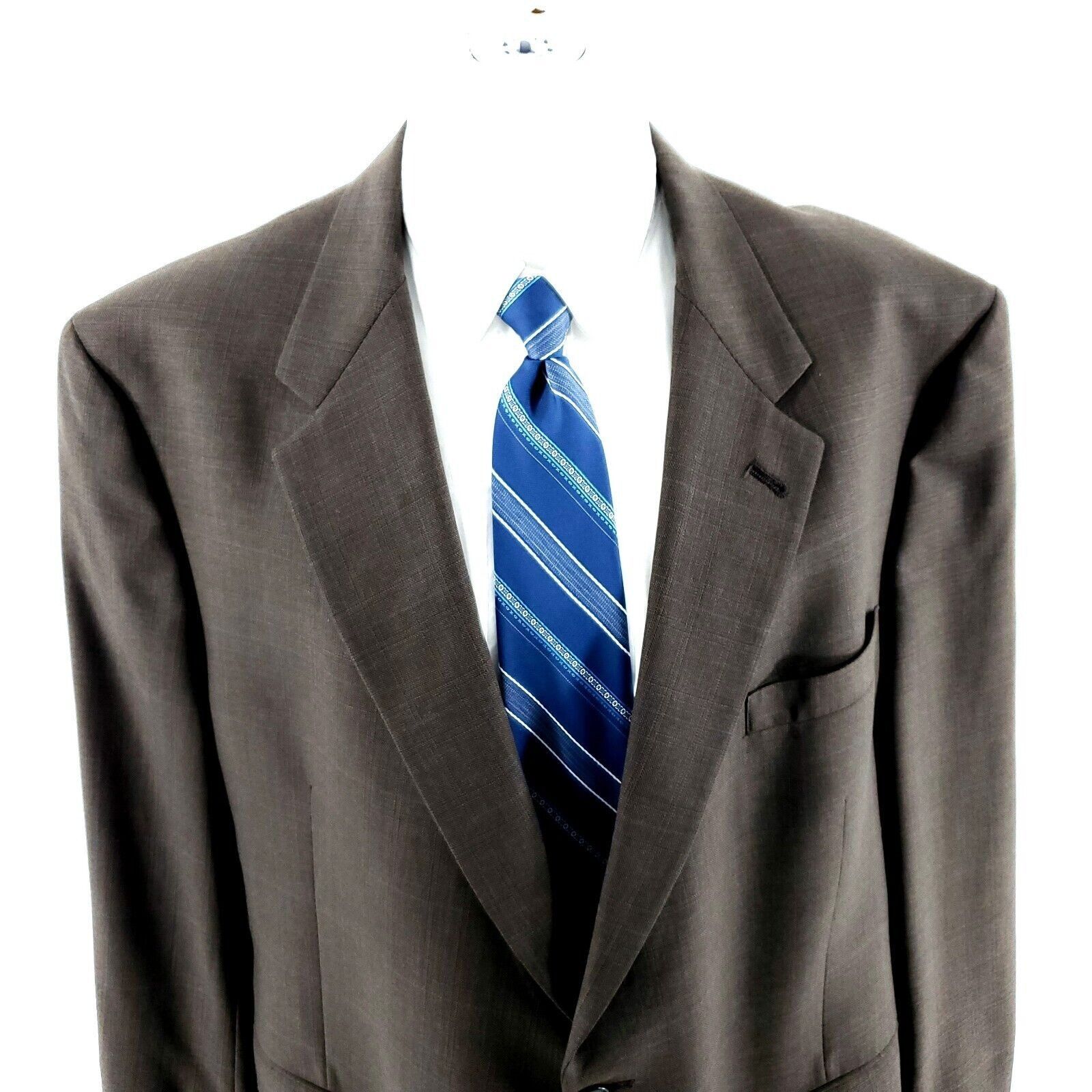 Hart Schaffner Marx Hart Schaffner Marx Wool 2 Button Sport Coat 46L Brown Shark Size 46L - 1 Thumbnail