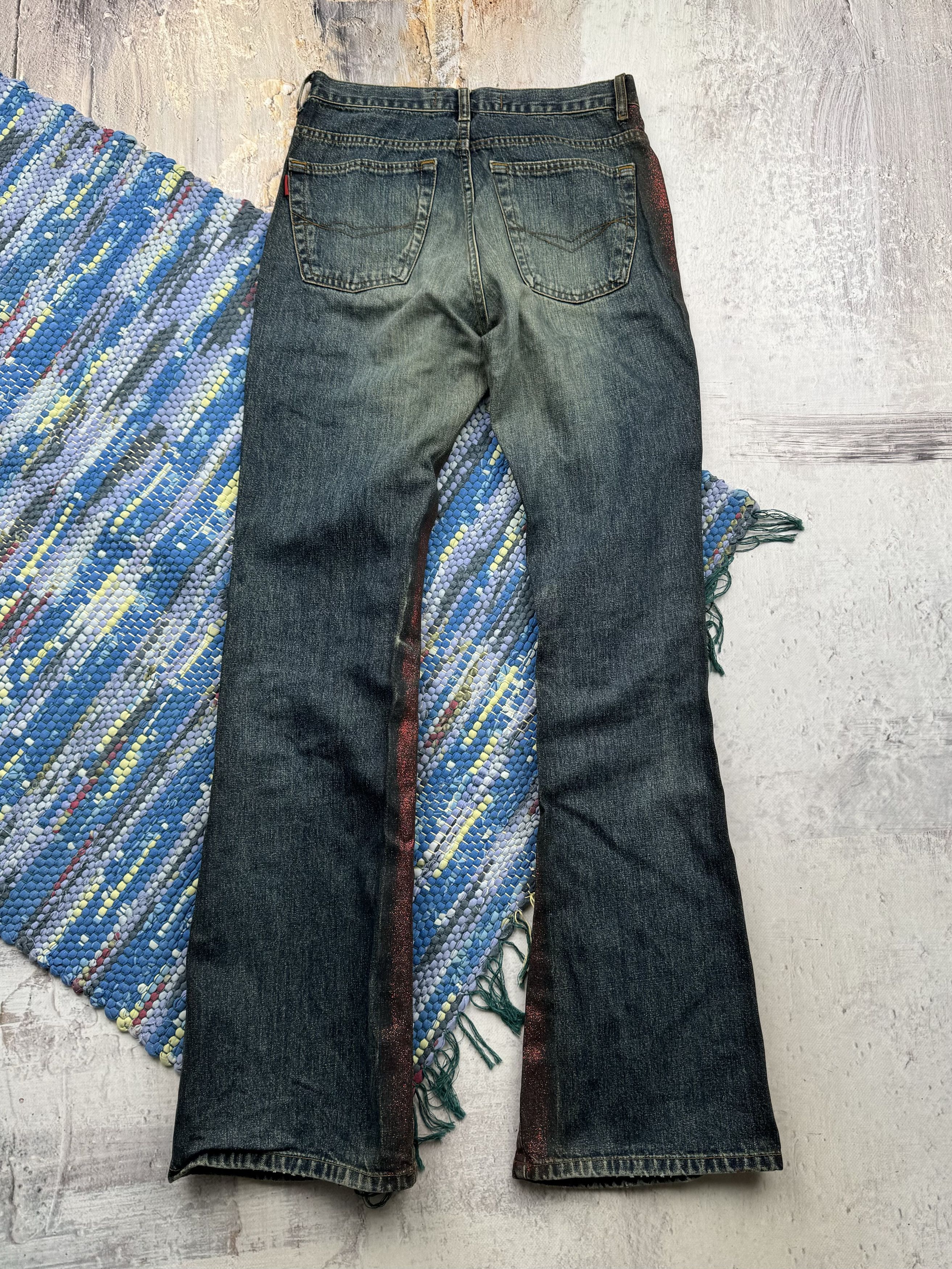 Vintage Vintage Faded Flared Jeans A224(551) Size 29" - 5 Thumbnail