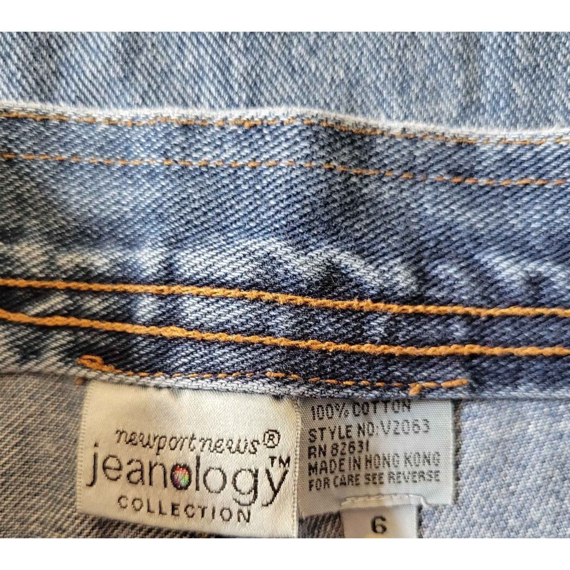Vintage Jeanology Denim Maxi Skirt 6 Cotton Long Skirt Side Slits 90 Size 28" / US 6 / IT 42 - 2 Thumbnail