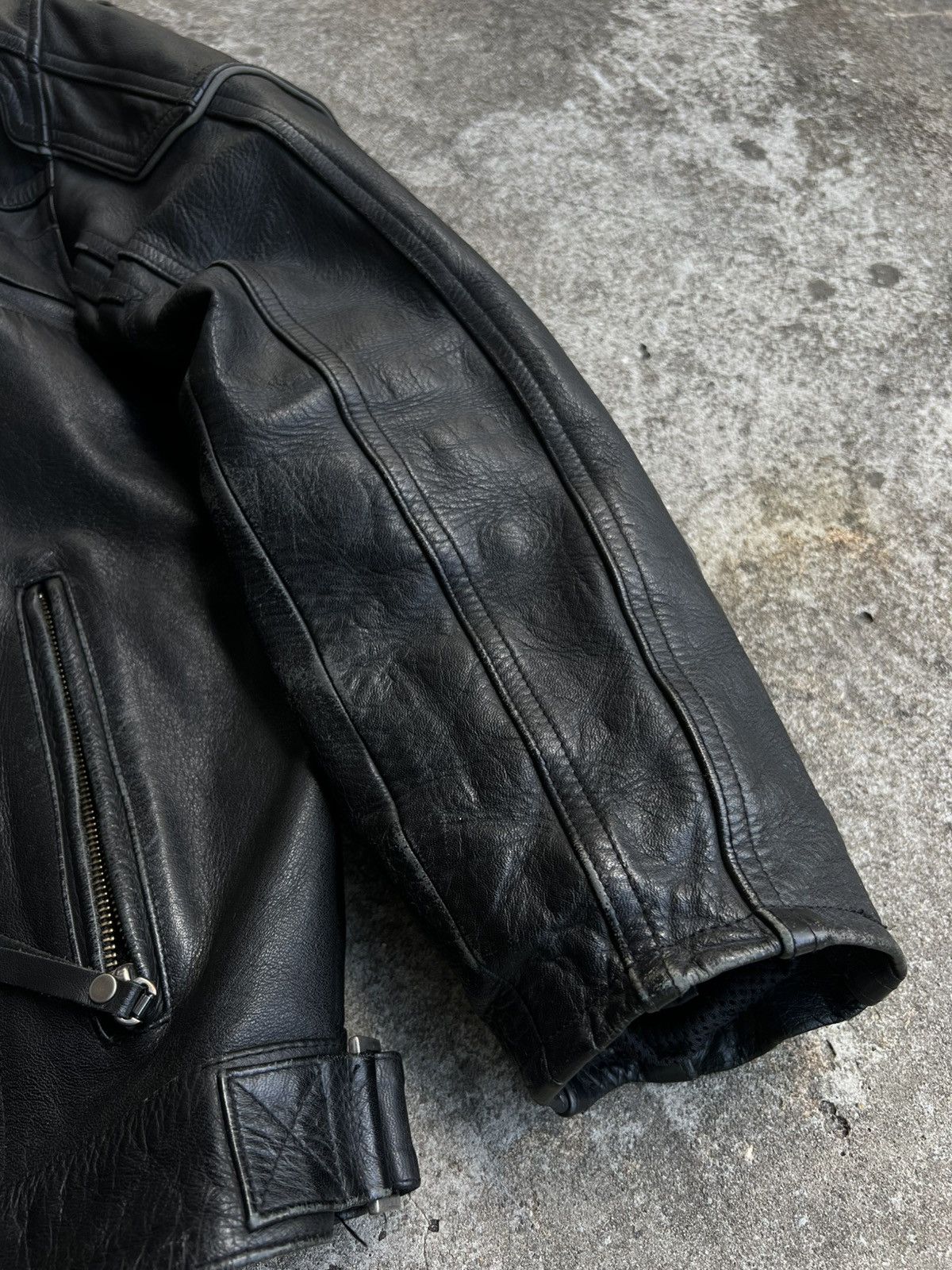 Harley Davidson × West Coast Choppers Crazy Vintage Harley Davidson Leather Jacket Big Logo Rare Size US L / EU 52-54 / 3 - 8 Thumbnail