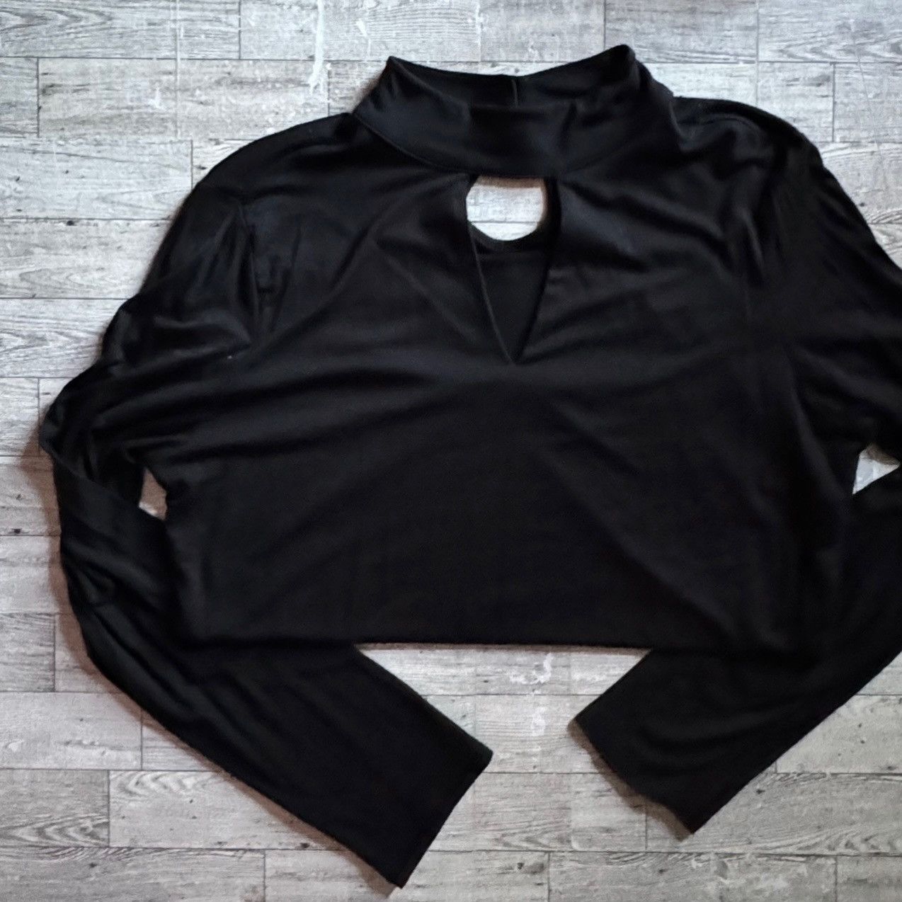 Vintage Retro, Premise Studio, Keyhole Chest, Mock Neck, Long Sleeve Size XL / US 12-14 / IT 48-50 - 6 Thumbnail