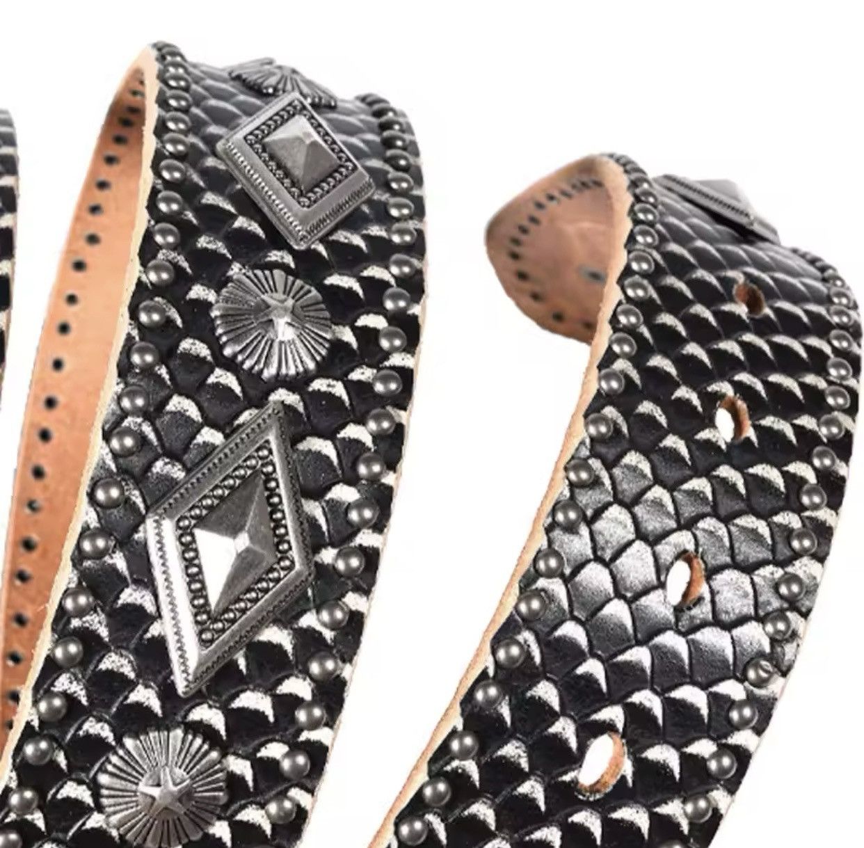 Japanese Brand × Leather × Vintage Dragon Altar Retro Vintage Leather Belt Size ONE SIZE - 6 Thumbnail
