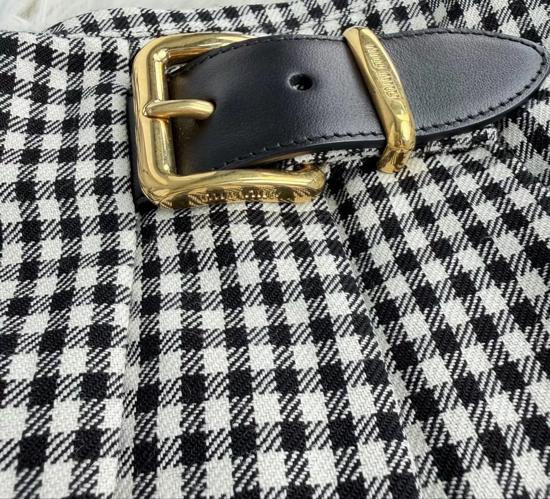 Miu Miu MIU MIU Plaid Pleated Skirt 38 New With Tags Size 26" / US 2 / IT 38 - 4 Thumbnail
