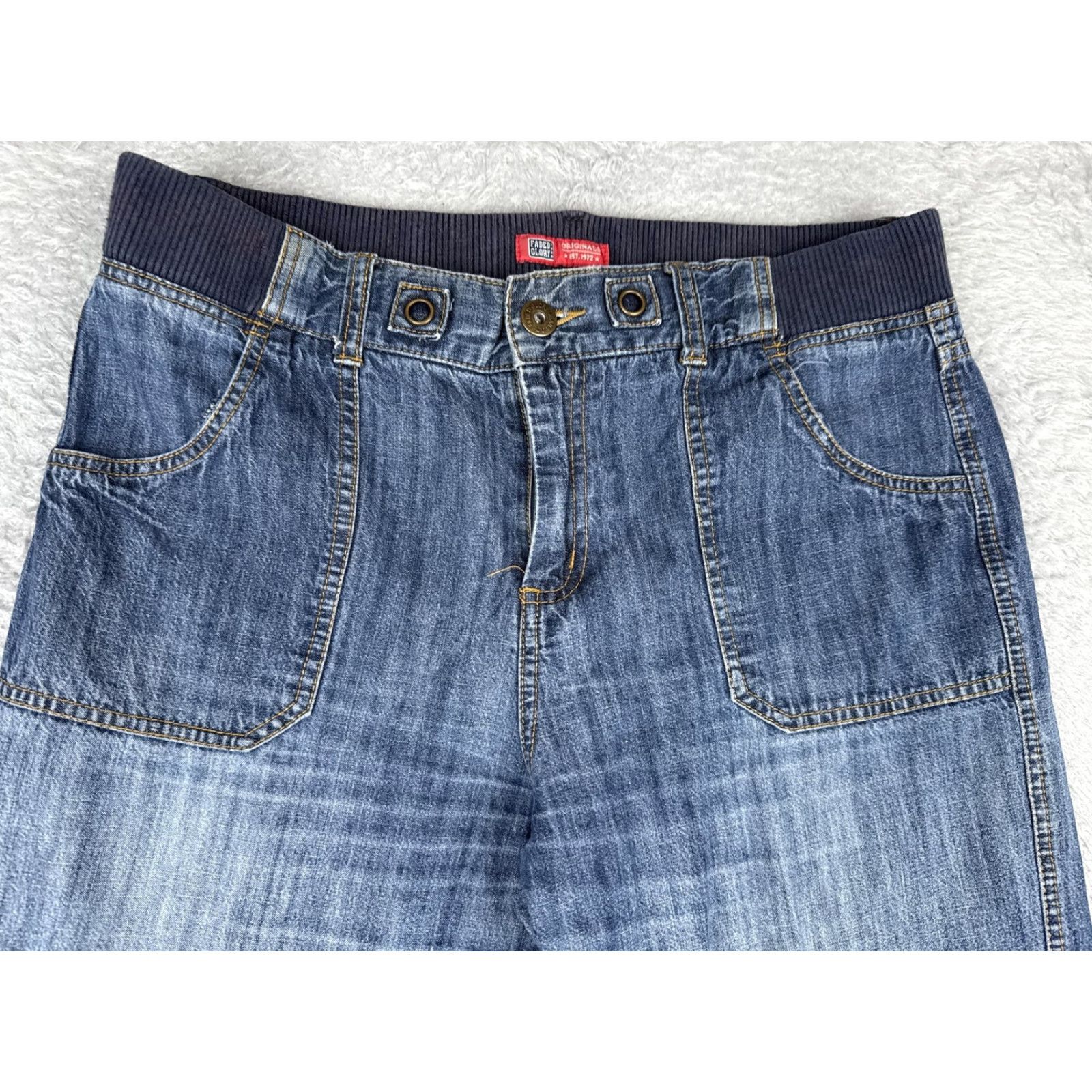 Faded Glory VINTAGE Faded Glory Capri Pants Womens 10 Blue Denim High Rise Pockets Zip Fly Retro Size 32" / US 10 / IT 46 - 4 Thumbnail