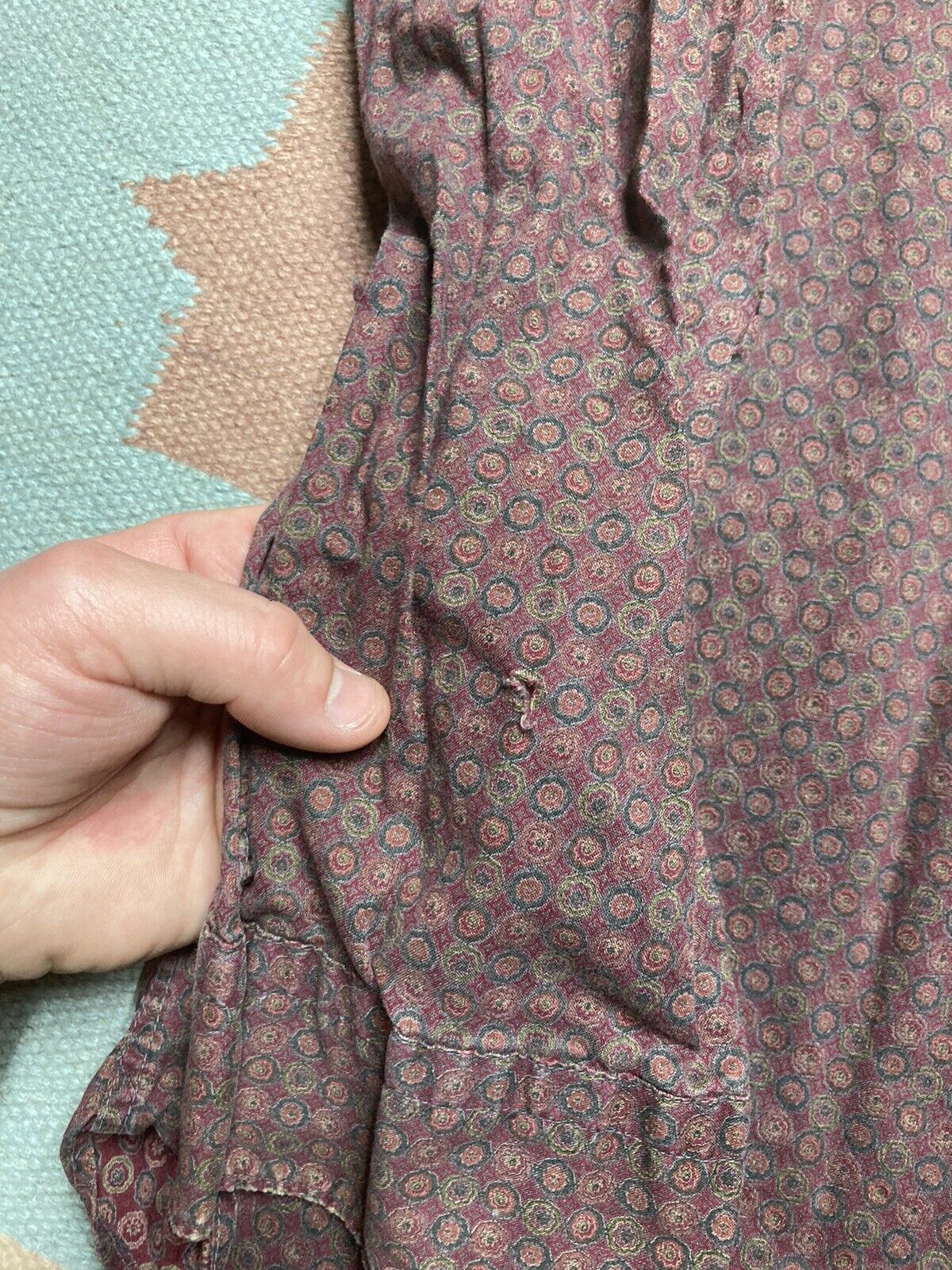 Vintage VTG 1950s button shirt Richman brothers psychedelic large Size US L / EU 52-54 / 3 - 8 Thumbnail
