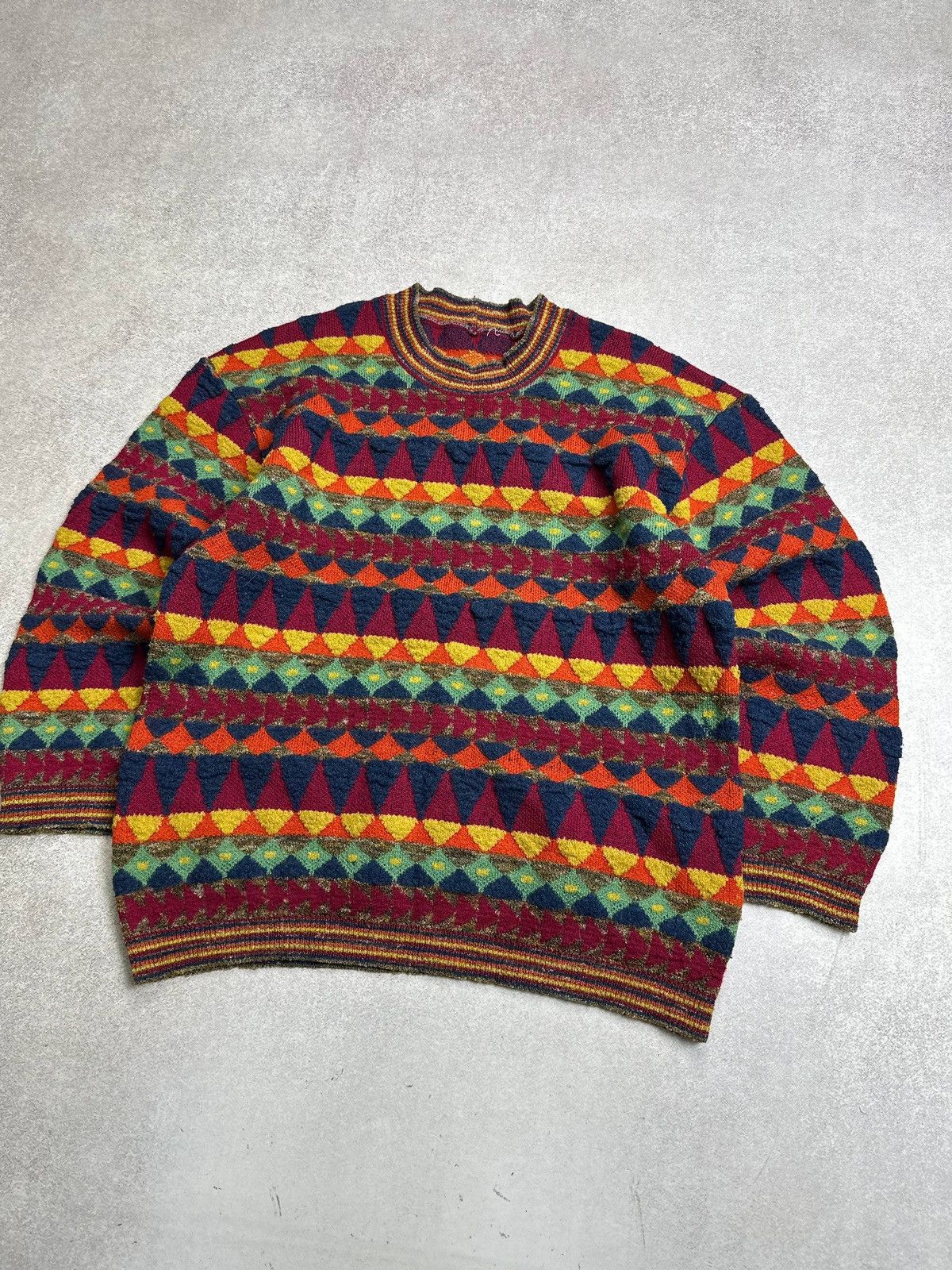 Missoni Vintage 90s Missoni Knit Sweater Coogi Style L Size US L / EU 52-54 / 3 - 2 Thumbnail