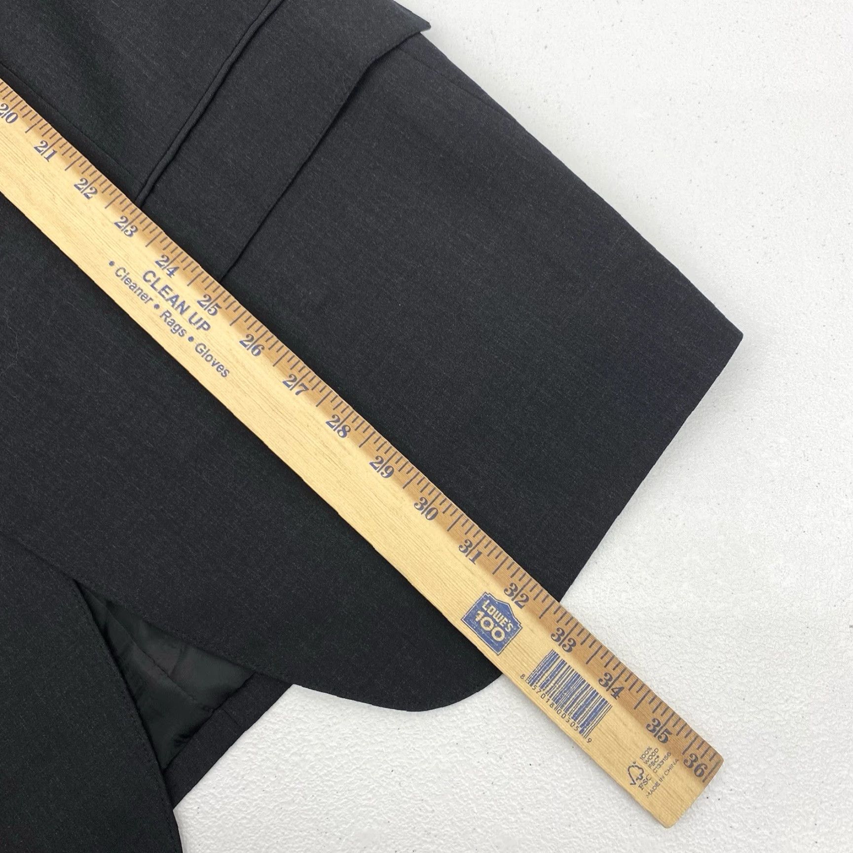 Bonobos Bonobos Blazer Mens size 46R Casual Two-Piece Suit Jacket Coat Wool Gray Notch Lapel Single-Breasted 2-Button Front Indoor: Dry Clean Only Mens Size 46R - 5 Thumbnail