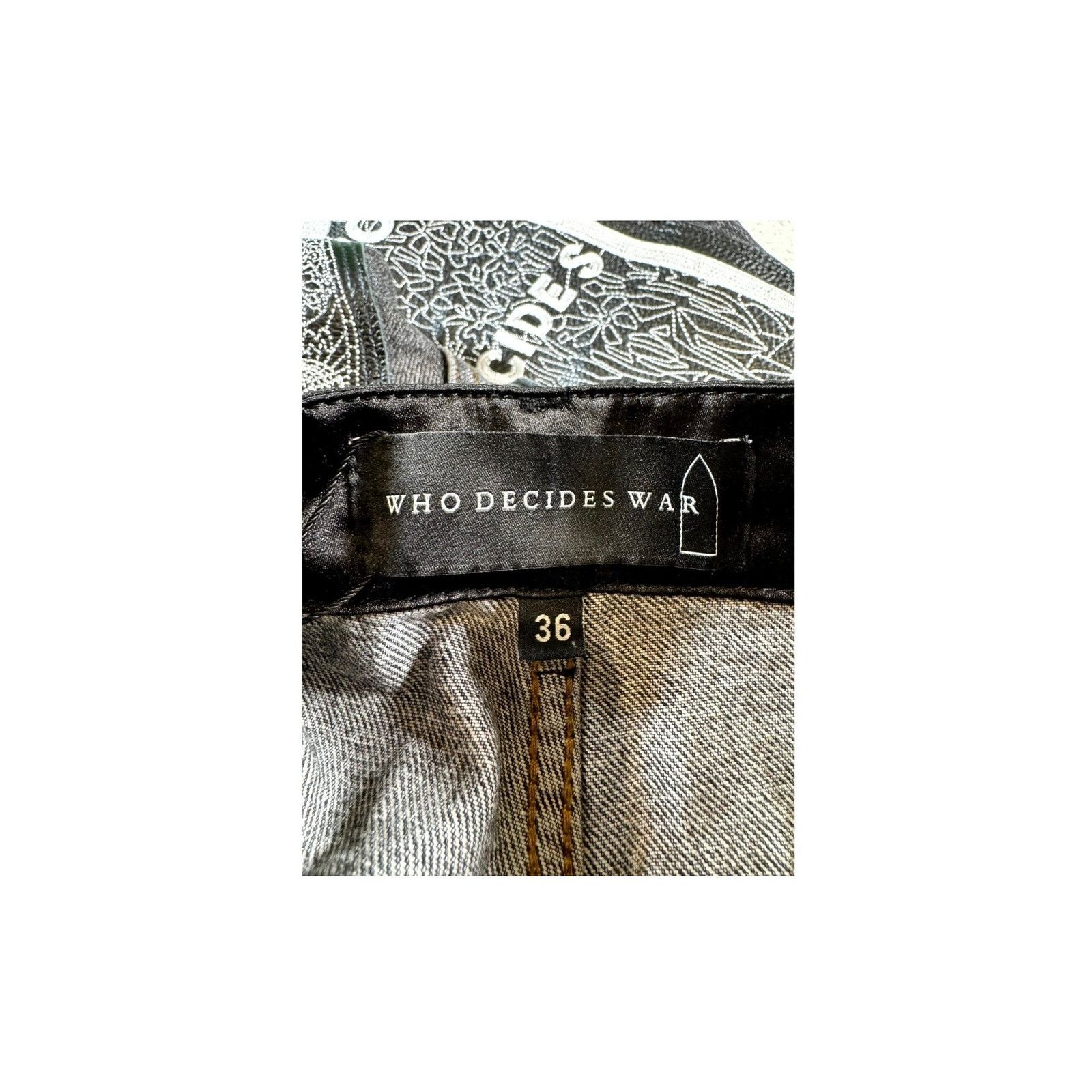 Who Decides War Who Decides War "Arch Patched" Black Wash Jeans Size US 36 / EU 52 - 4 Thumbnail
