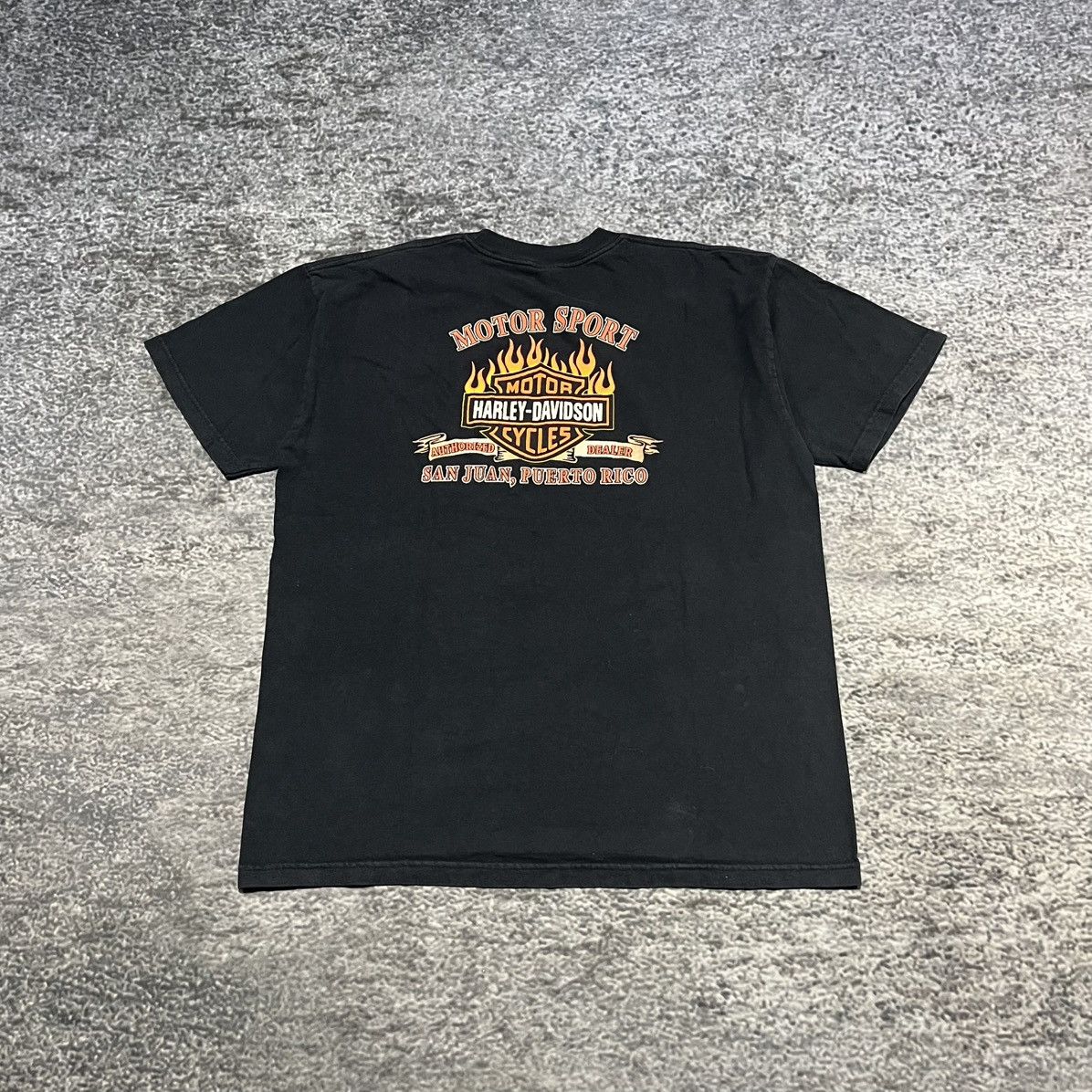 Harley Davidson Vintage Harley Davidson T Shirt Double Sided Biker Flames XL Size US XL / EU 56 / 4 - 2 Thumbnail