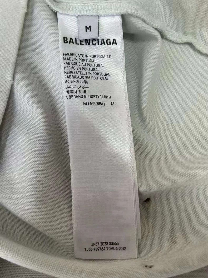 Balenciaga Balenciaga SS24 Mud Dyed Bitcoin Distressed Short Sleeve T Size US M / EU 48-50 / 2 - 4 Thumbnail