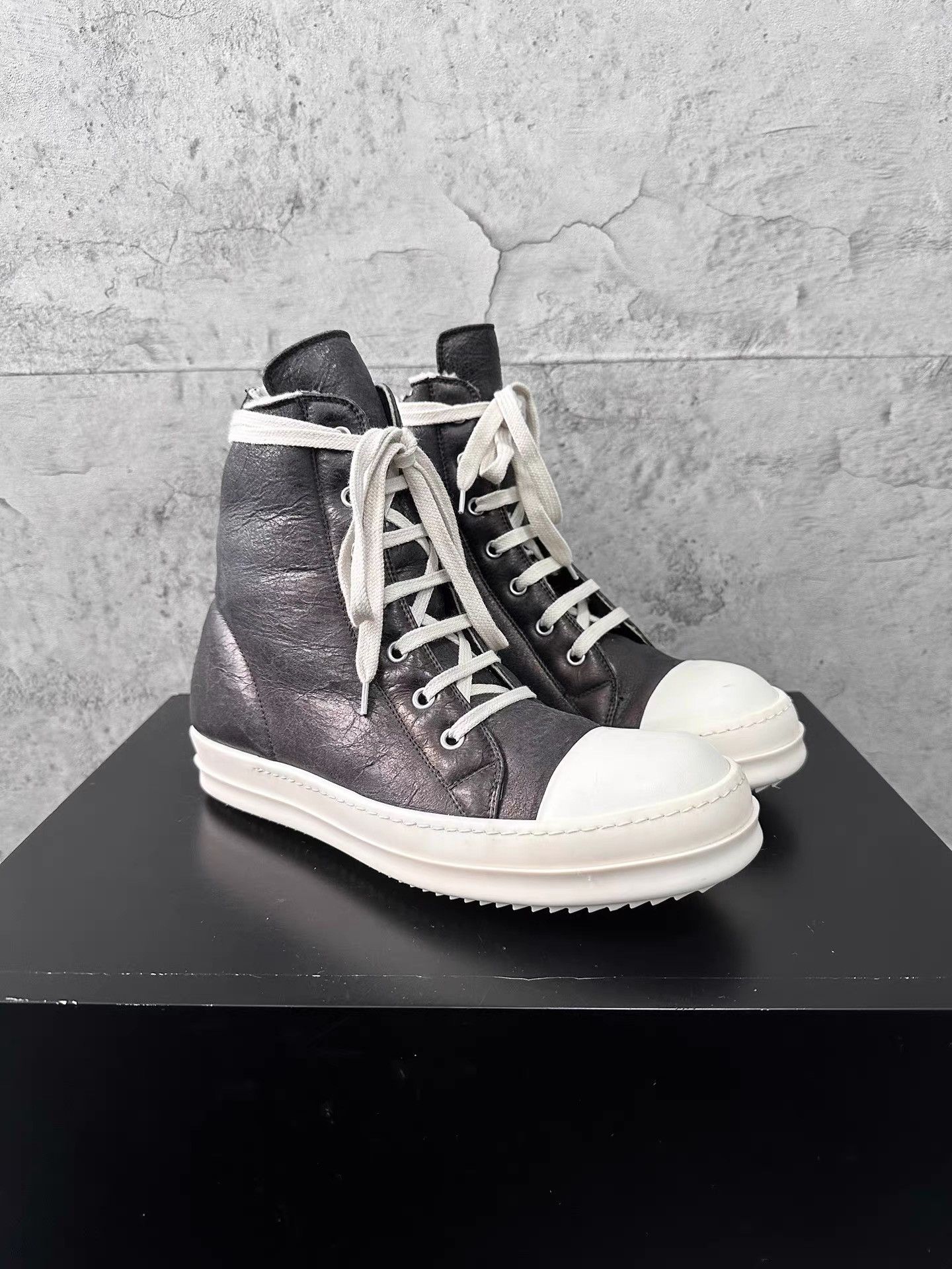 Rick Owens Rick Owens Fur Integrated High-top Sneakers K34 Size US 6 / EU 39 - 4 Thumbnail