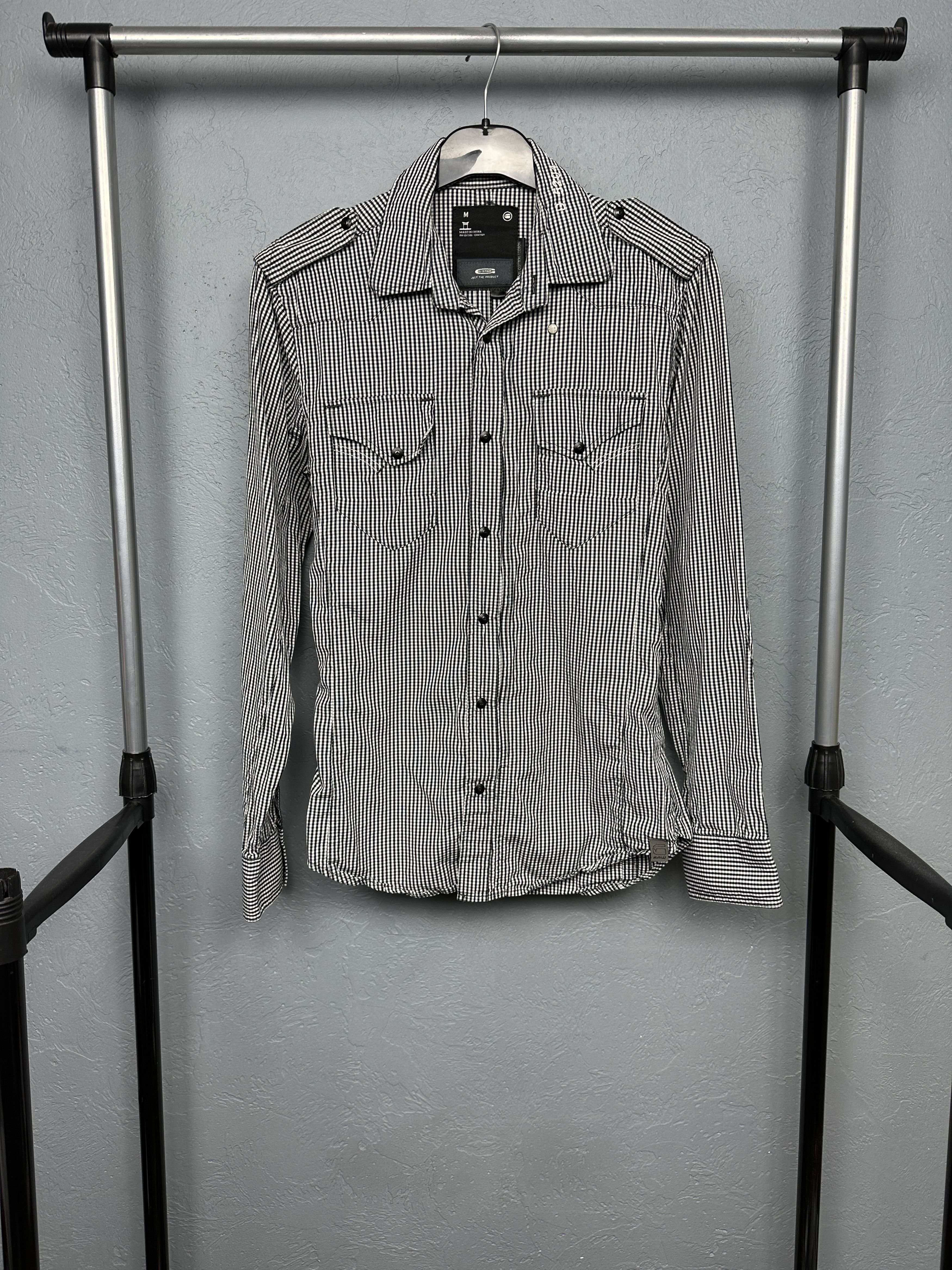 G-Star G Star Raw Midnight Dean Check Mens Long Sleeve Shirt Size US M / EU 48-50 / 2 - 1 Thumbnail