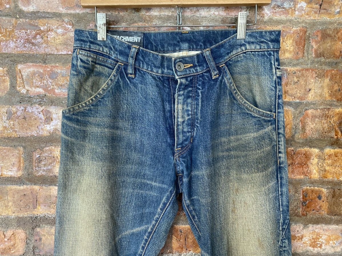Kazuyuki Kumagai Attachment Indigo Wash and Rusty faded denim Size US 31 - 3 Thumbnail