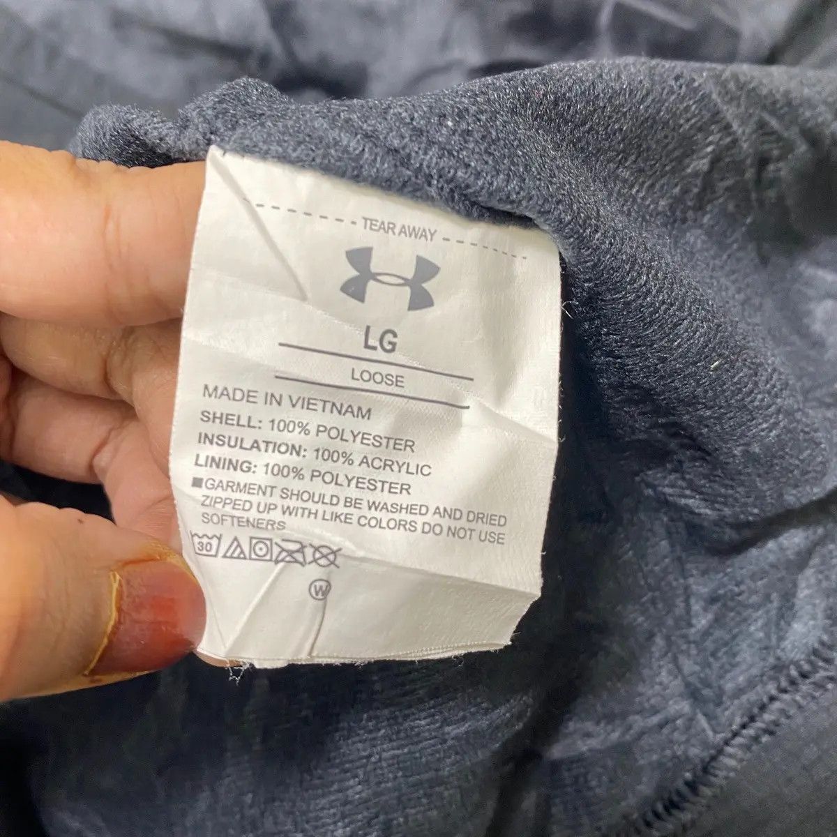 Under Armour Vtg UNDER ARMOUR LOOSE Black Minimalist Jacket Windbreaker Size US L / EU 52-54 / 3 - 7 Thumbnail