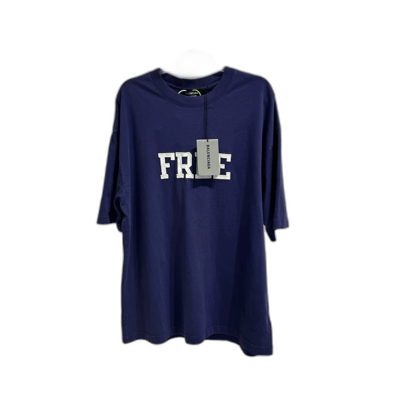 Balenciaga Balenciaga Blue FREE Logo Short Sleeve Size US L / EU 52-54 / 3 - 1 Thumbnail