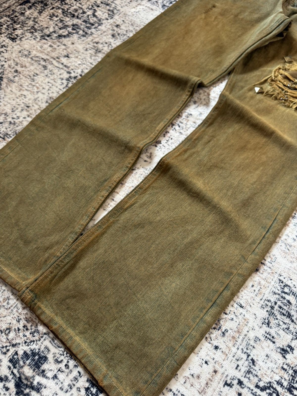 If Six Was Nine Daily Topics Mud Wash Double Waist Pierced Studded Jeans Size US 30 / EU 46 - 12 Thumbnail