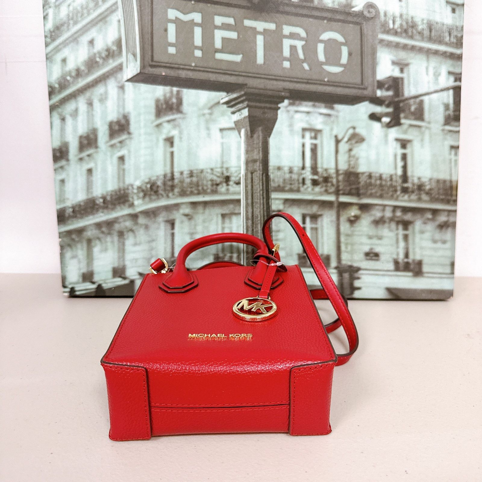 Michael Kors Michael Kors 35S1GM9T0L Mercer Extra-Small Pebbled Crossbody Size ONE SIZE - 4 Thumbnail