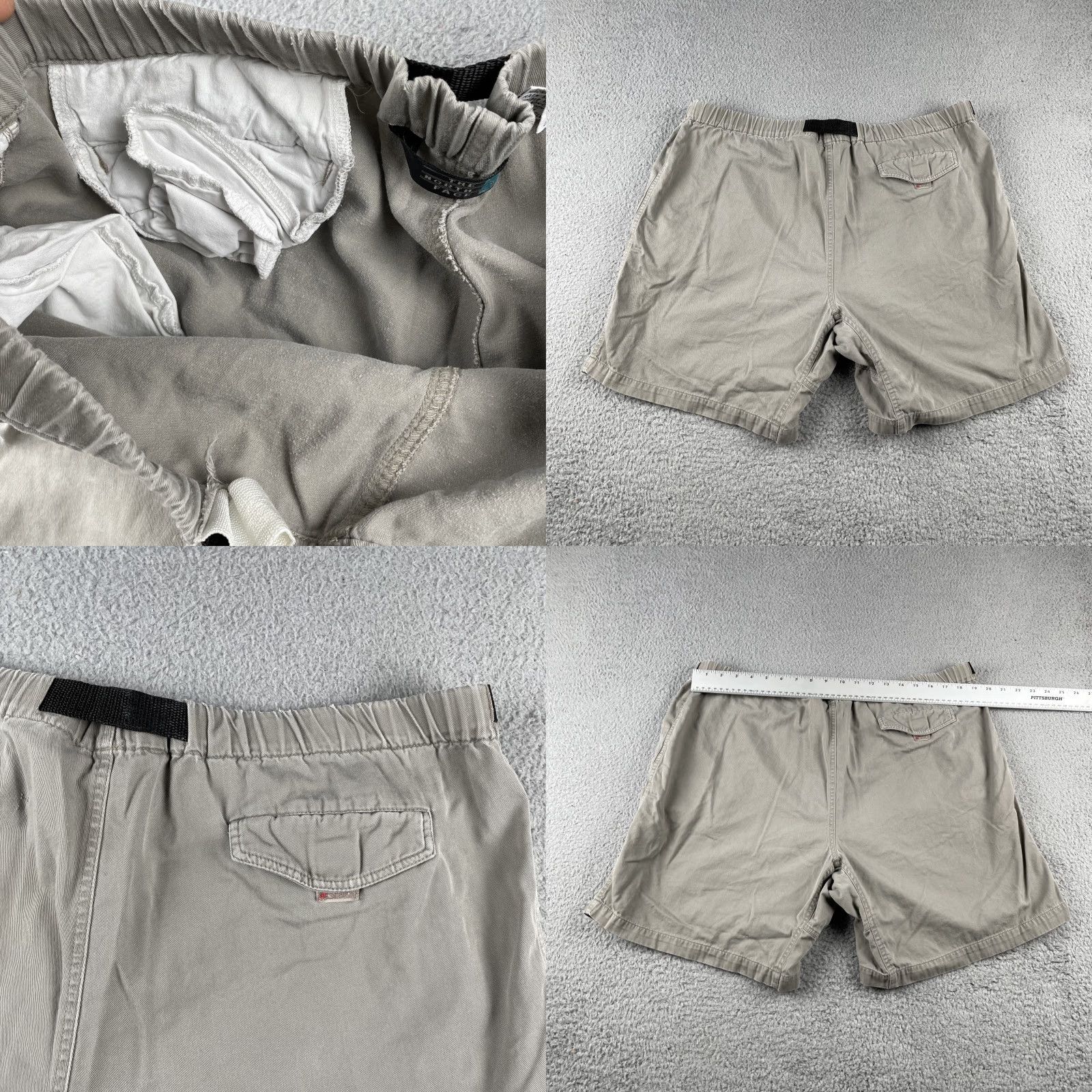 The North Face VINTAGE The North Face Mens Large Khaki Cargo Shorts Adjustable Belt Hiking EUC Size US 33 - 8 Thumbnail