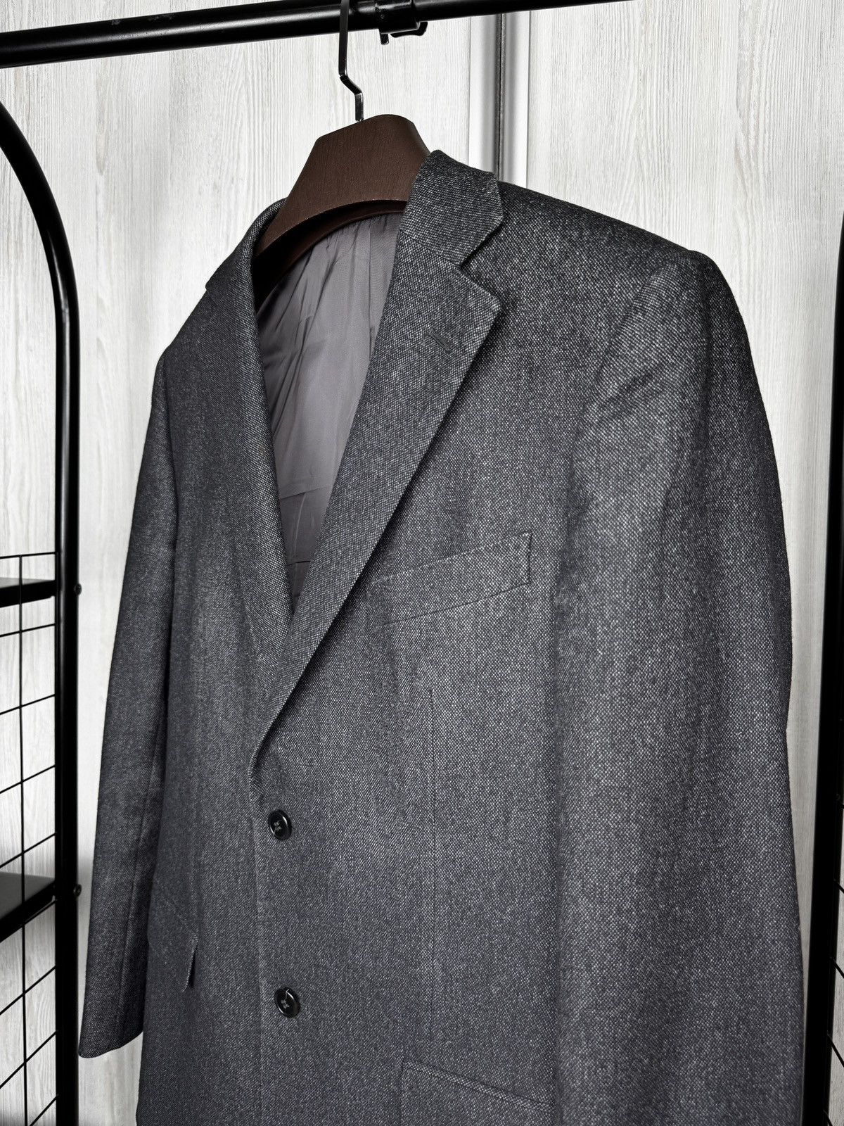 Z Zegna Z Zegna City Grey Wool Bamboo Cashmr Silk Tweed style blazer Size 40R - 4 Thumbnail