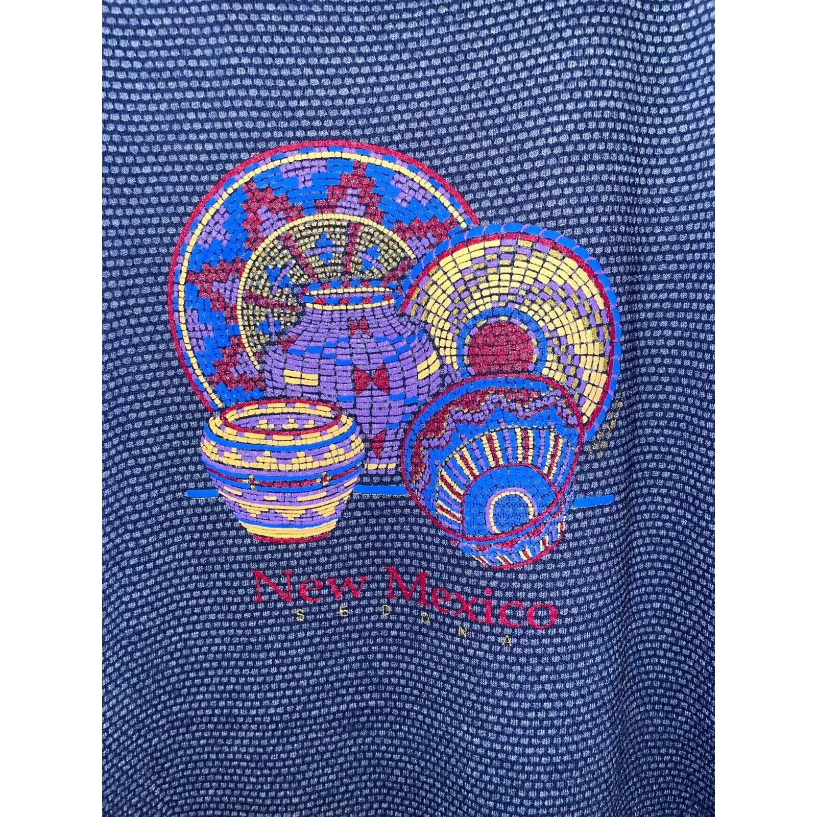 Vintage Vintage New Mexico Sedona Shirt NM Graphic Blue Tee 80s L Size US L / EU 52-54 / 3 - 2 Thumbnail