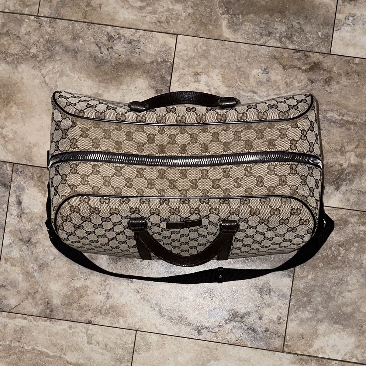 Gucci Gucci Boston GG Canvas Duffle Bag Beige/Ebony Size ONE SIZE - 3 Thumbnail