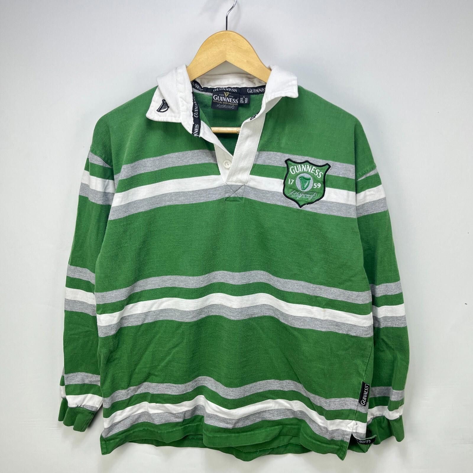 Other Vintage Guinness Beer Ireland Rugby Polo Shirt Large Size US L / EU 52-54 / 3 - 1 Thumbnail