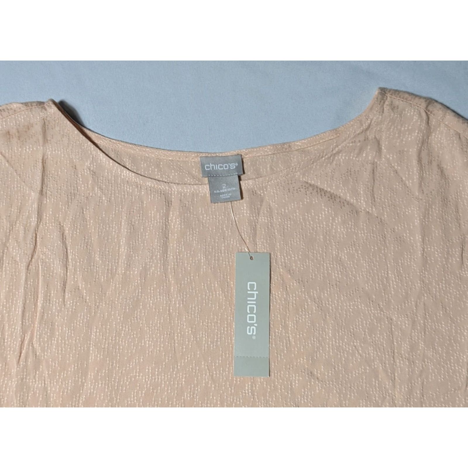 Vintage VINTAGE Chico's Flutter Sleeve Pullover Top Blush Peach - Women Size L NEW Size L / US 10 / IT 46 - 3 Thumbnail