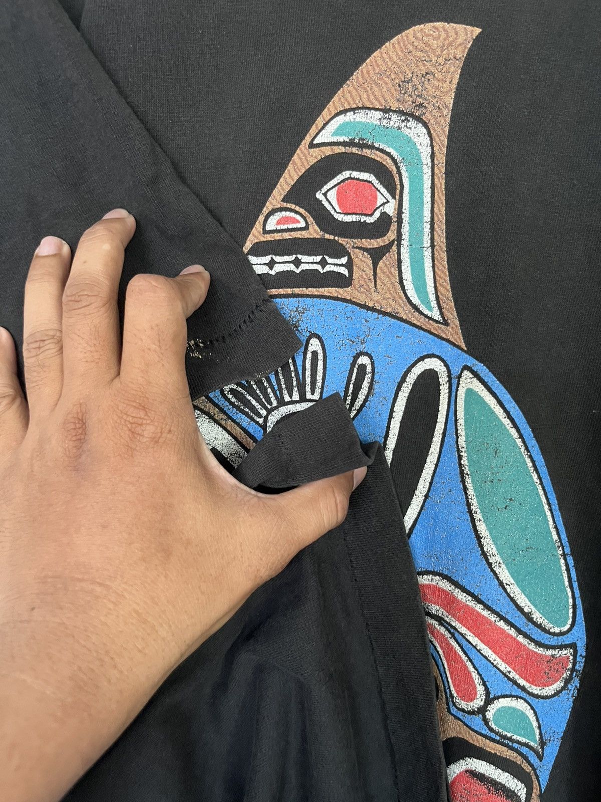 Vintage 🔥TRUE SUNFADED SPIRIT OF NORTHWEST POP ART SINGLE STITCHED Size US L / EU 52-54 / 3 - 7 Thumbnail