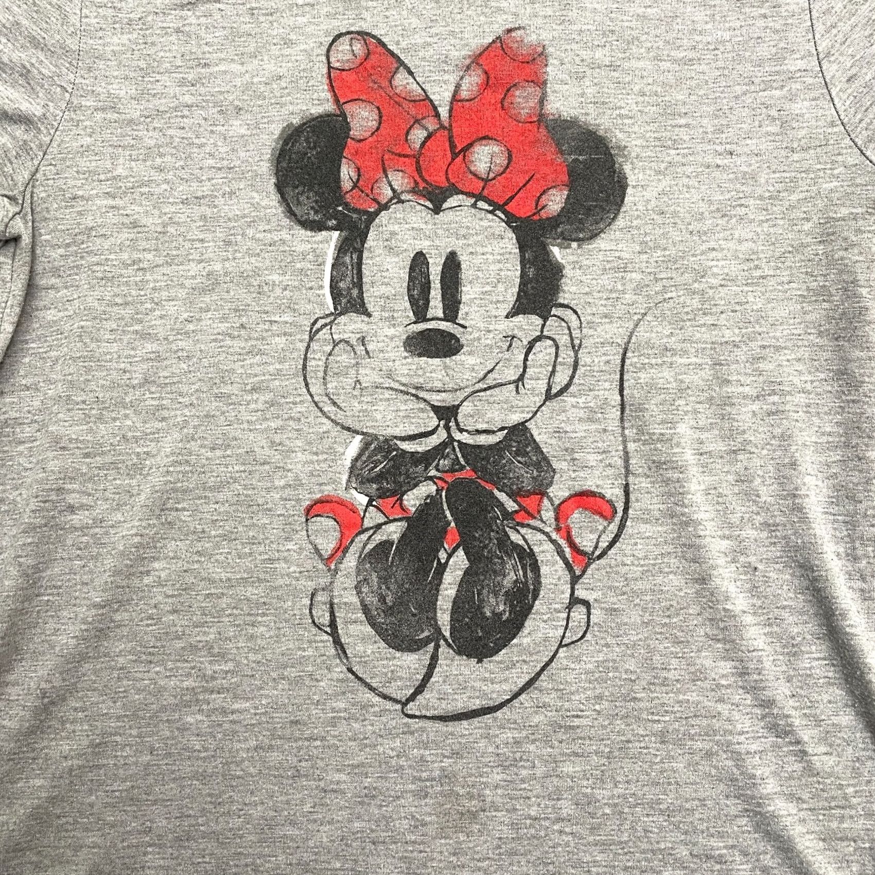 Disney Disney T-Shirt Women Gray Mickey Mouse Graphic 90s Cartoon Short Sleeve Crew Neck Top Large Size Regular Fit Size L / US 10 / IT 46 - 3 Thumbnail