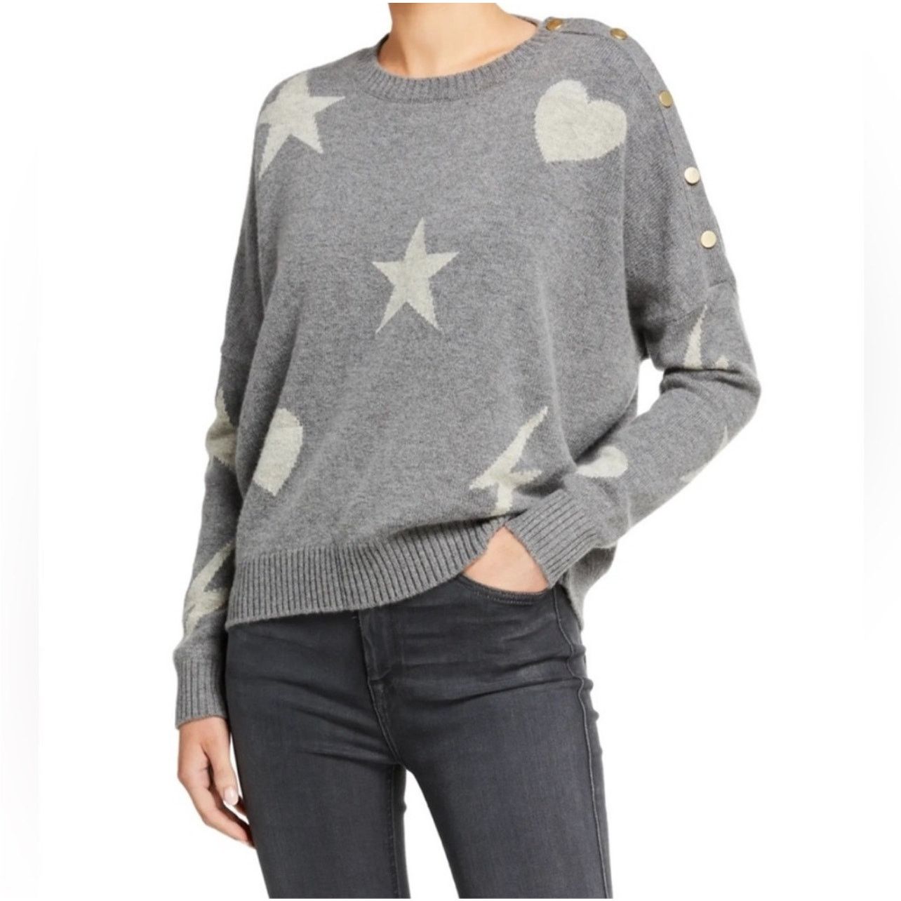 Sundry Sundry Stars Hearts Lightning Cashmere Blend Sweater Size XS Size XS / US 0-2 / IT 36-38 - 1 Thumbnail