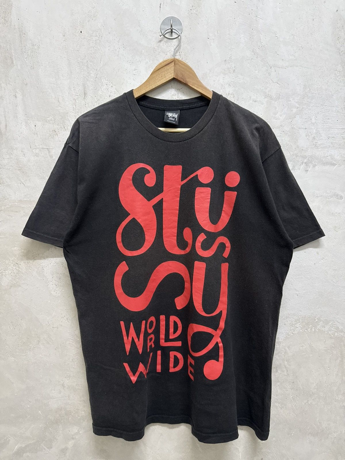 Stussy 2000s Stussy Worldwide faded tees Size US L / EU 52-54 / 3 - 1 Thumbnail