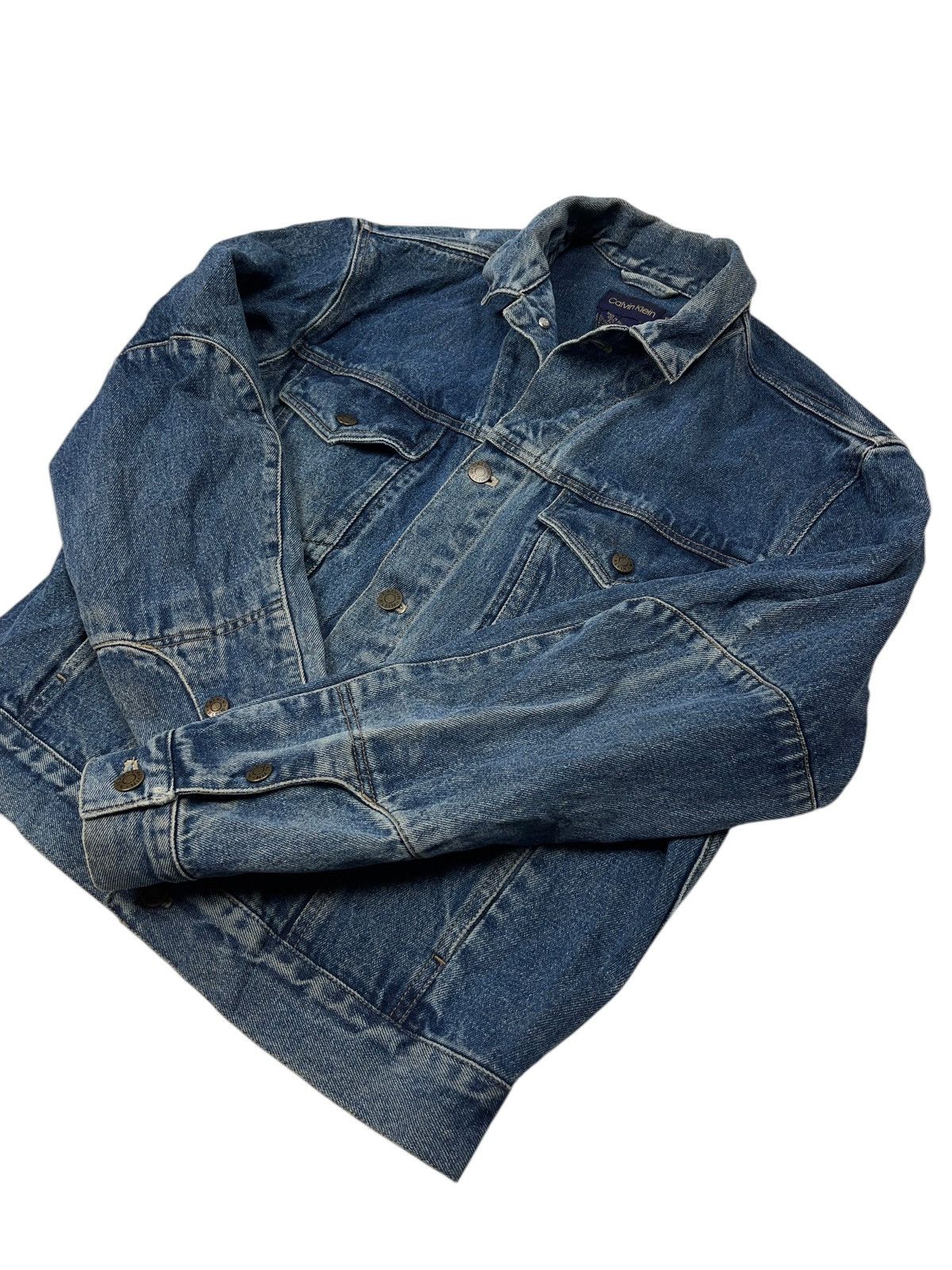 Calvin Klein × Vintage Vintage 80s Calvin Klein Denim Jacket Scovill Buttons Size US M / EU 48-50 / 2 - 3 Thumbnail