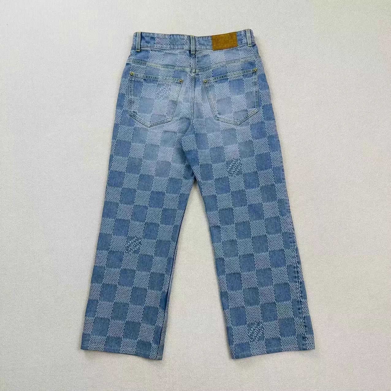 Louis Vuitton LV Damier Straight Jeans W30 EUC Size 30" / US 8 / IT 44 - 2 Thumbnail