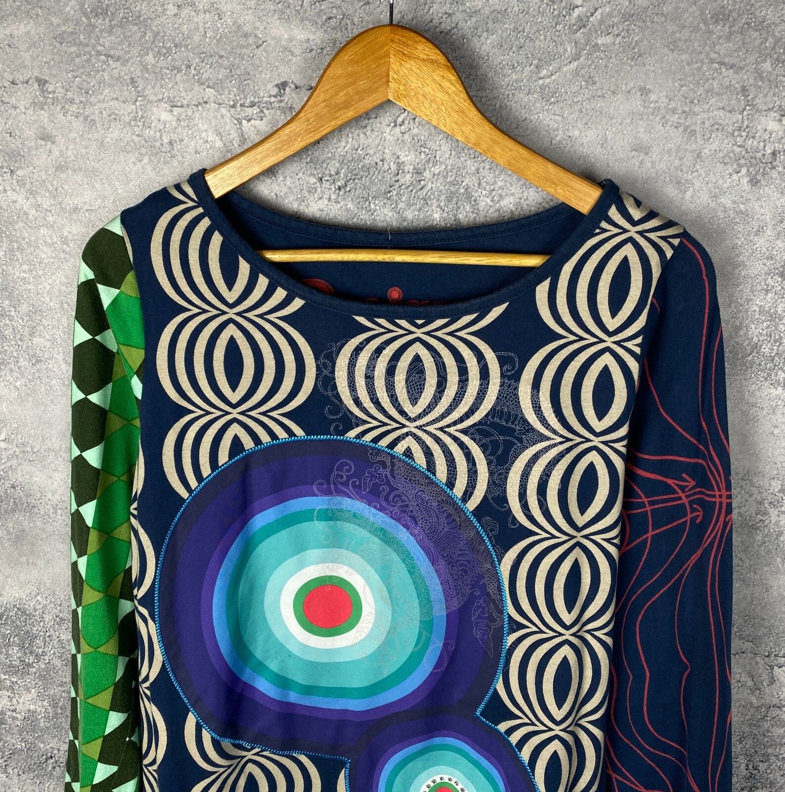 Desigual Desigual Blouse Women's Size L Multicolor Long Sleeve ` Size L / US 10 / IT 46 - 2 Thumbnail