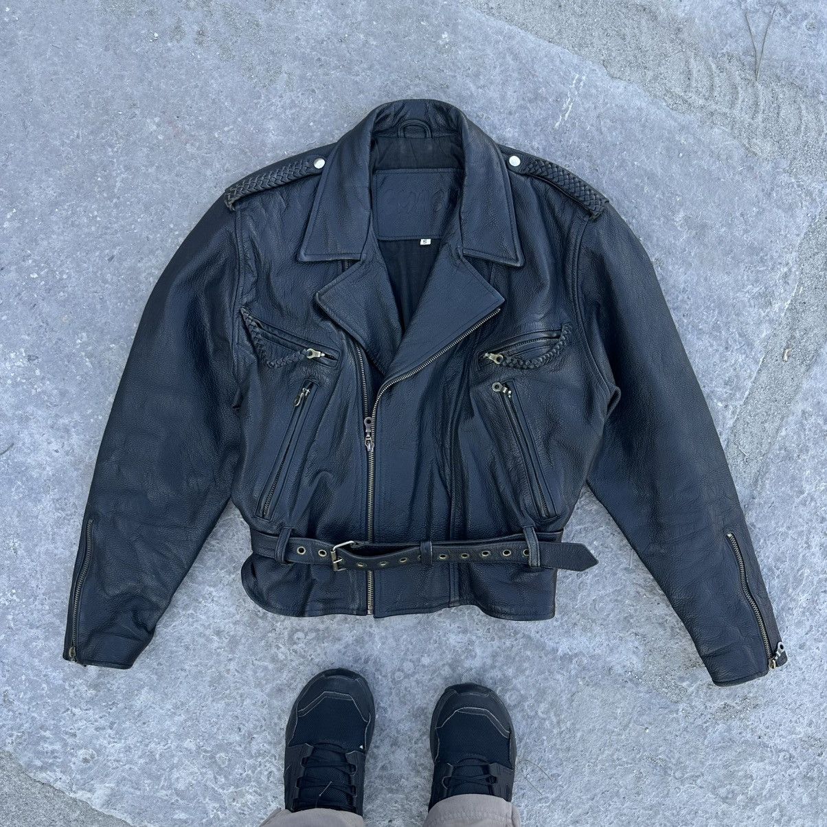 Japanese Brand Vintage Japanese Style Rare Leather Moto Jacket Smash 90s Size US S / EU 44-46 / 1 - 1 Thumbnail