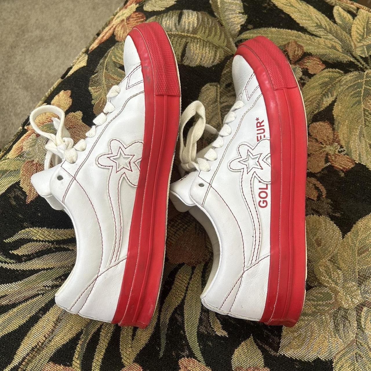 Converse × Golf le Fleur Golf Le Fleur Racing Red Converse One Star Size US 8.5 / EU 41-42 - 3 Thumbnail