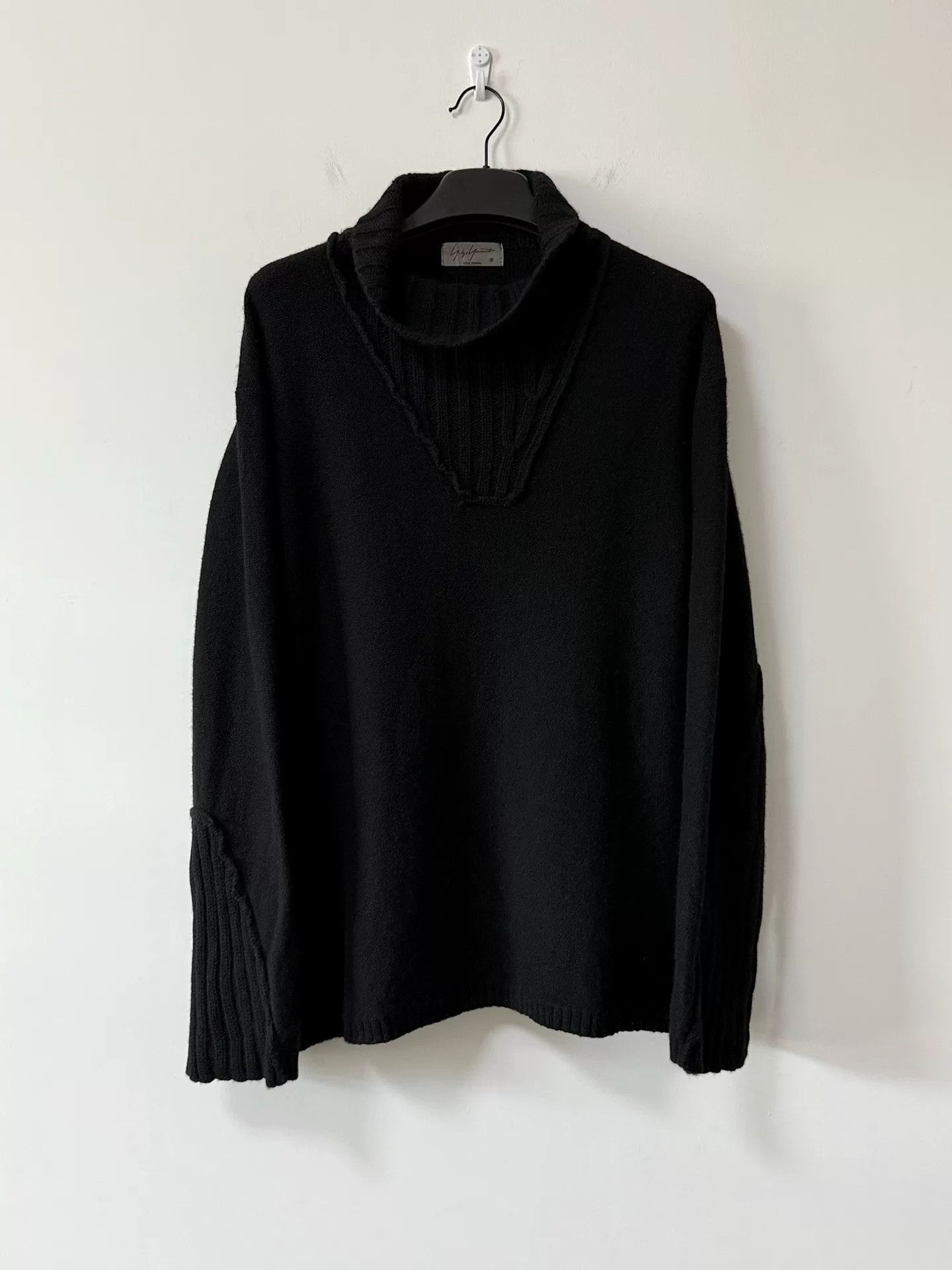 Yohji Yamamoto Yohji Yamamoto Mens Black Knit Sweater Size US L / EU 52-54 / 3 - 1 Thumbnail