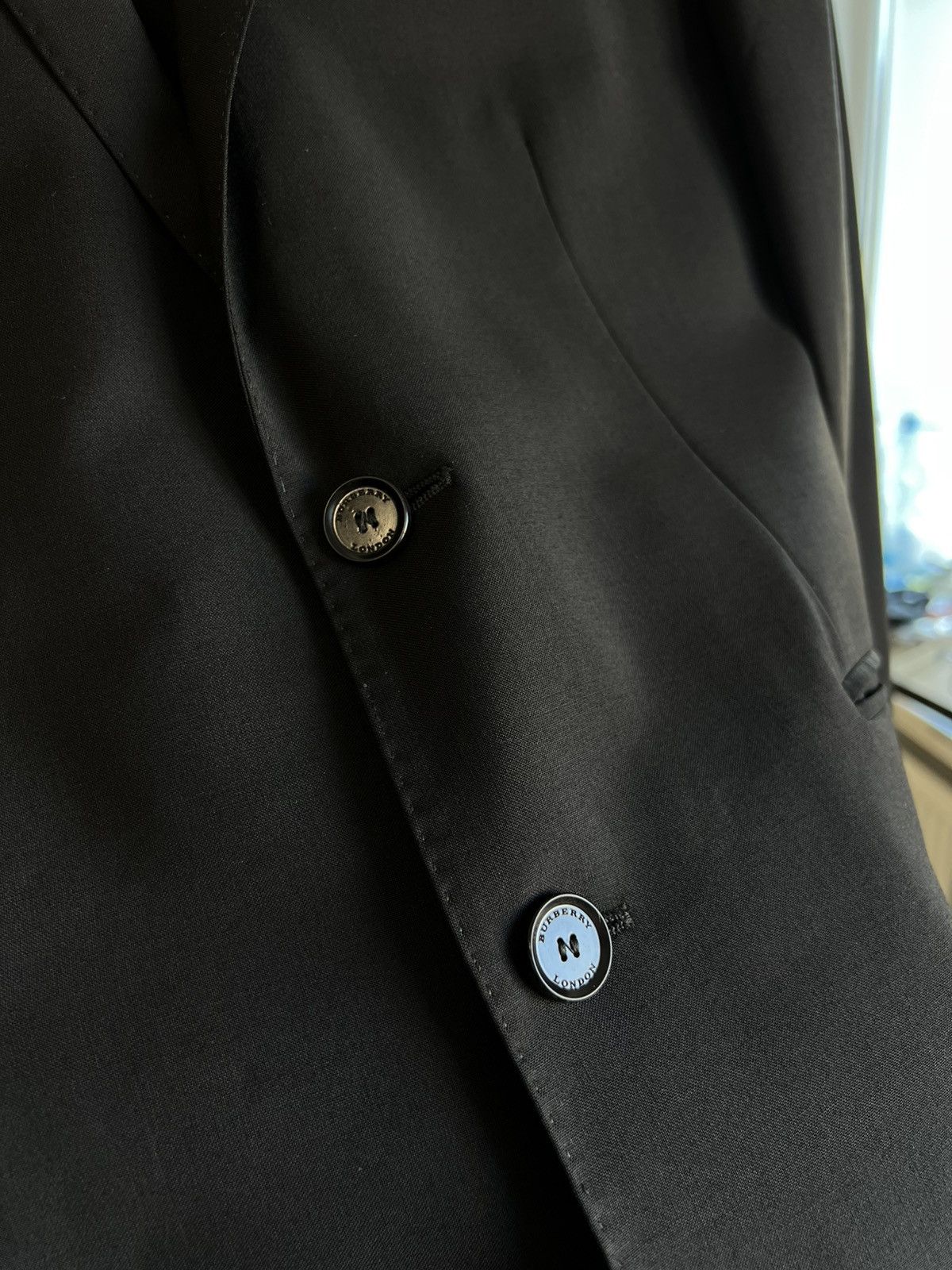 Burberry Burberry Blazer Wool Black Suit Jacket Size 52R - 7 Thumbnail